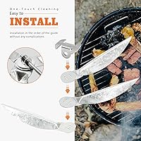 Vista 3 de Kit de sistema de limpieza con un solo toque de 22-1/2 pulgadas para parrillas Weber Kettle, piezas de repuesto para parrillas de carbón Weber 7444