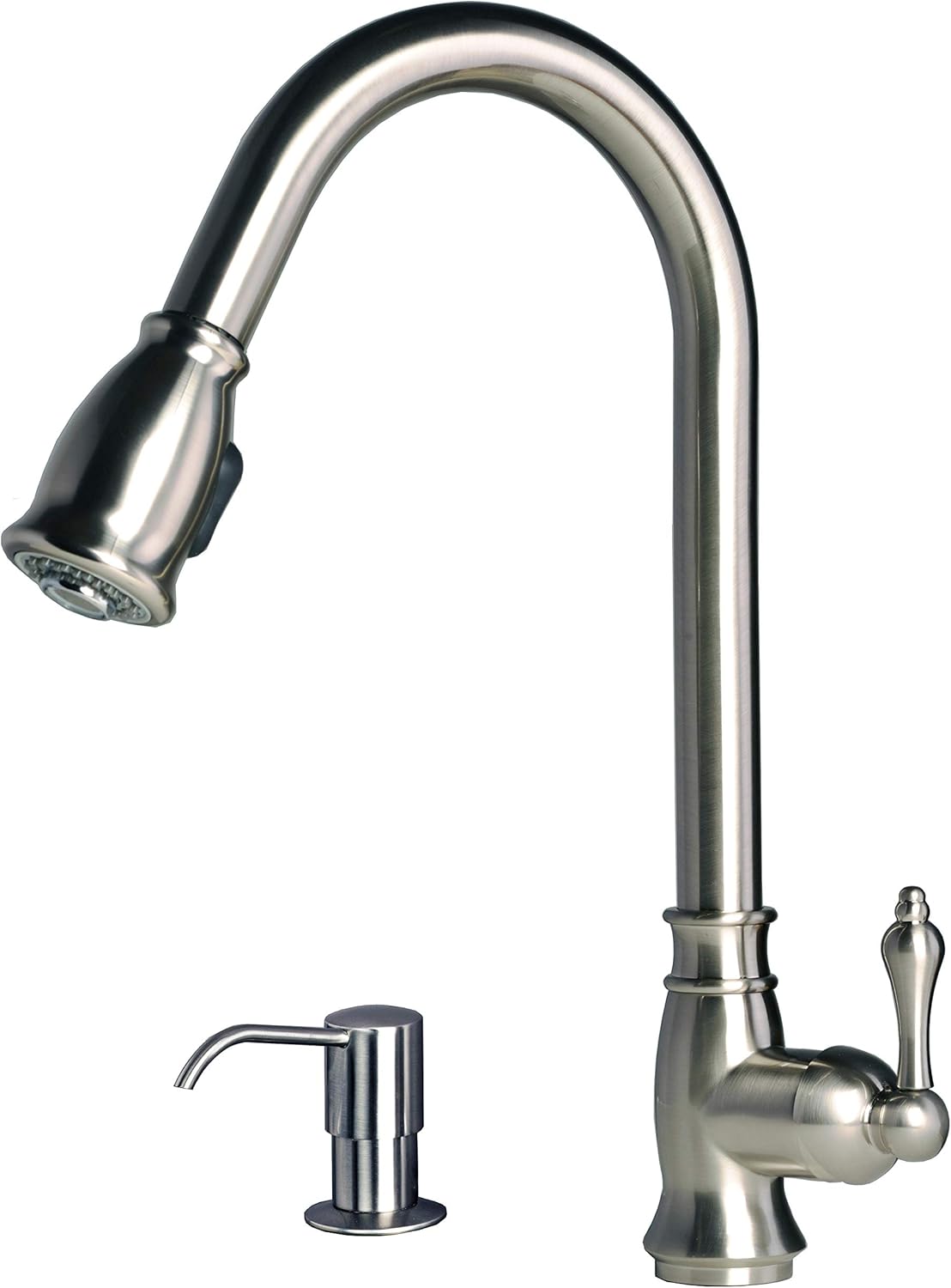 Laguna Brass 1133SS Classic 16" Single Handle PullDown Kitchen Faucet