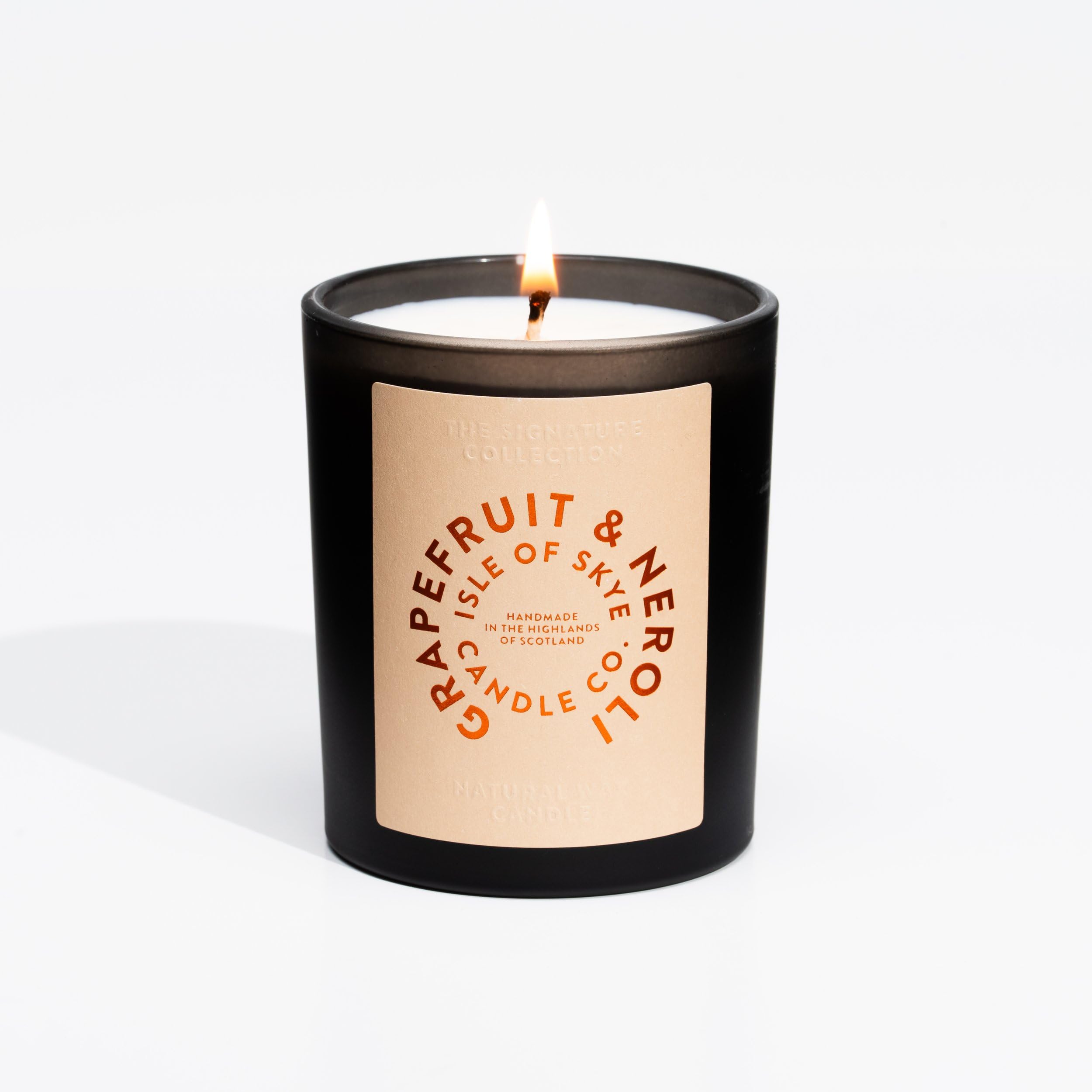 Isle Of Skye Candle Company Black Grapefruit & Neroli Scented Tumbler | Natural Soy Wax Candle | Handmade In Scotland | Premium Scented Candle | Elegant Jar | 45 Hours Burn Time