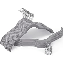 Gray Velvet Hangers 30 Pack, Non-Slip Felt Hangers with Shoulder Notches, Slim Space Saving Clothes Hangers with 360Swivel Hook for Shirts Heavy Coats Clothes Dresses ClosetGray