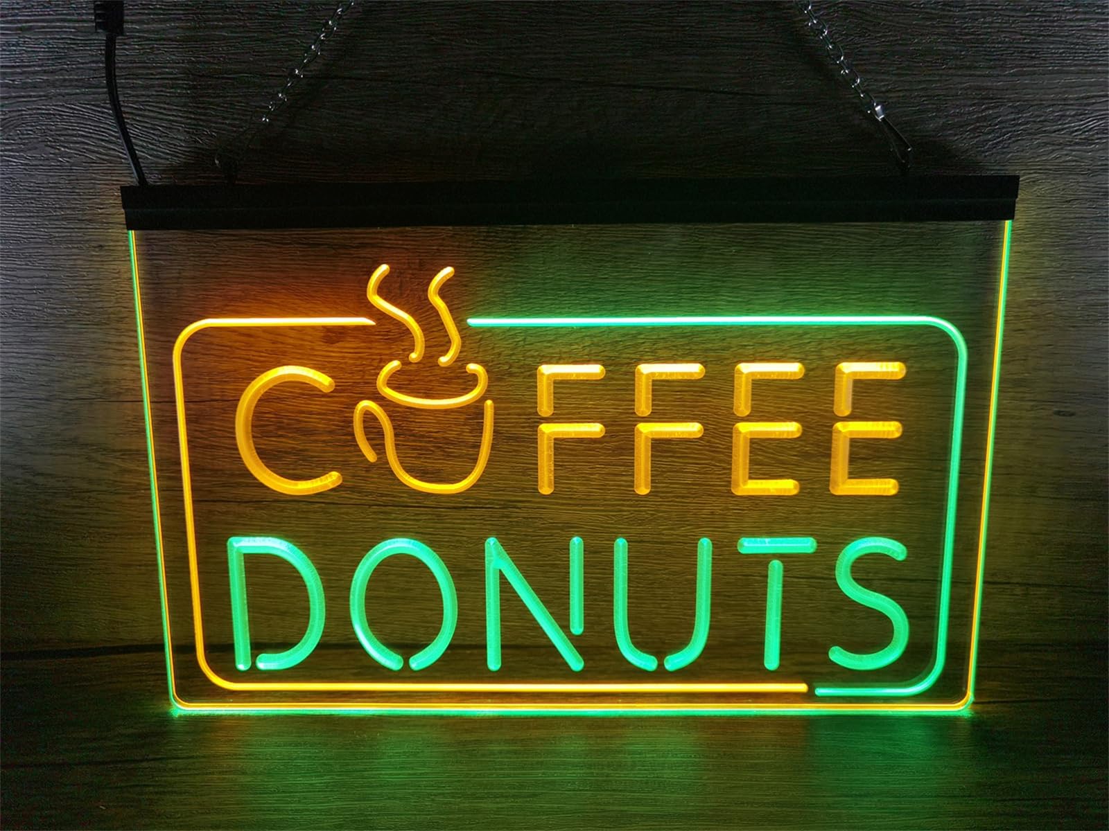 REWIS Insegne al Neon a LED a Forma di Ciambella al caffè