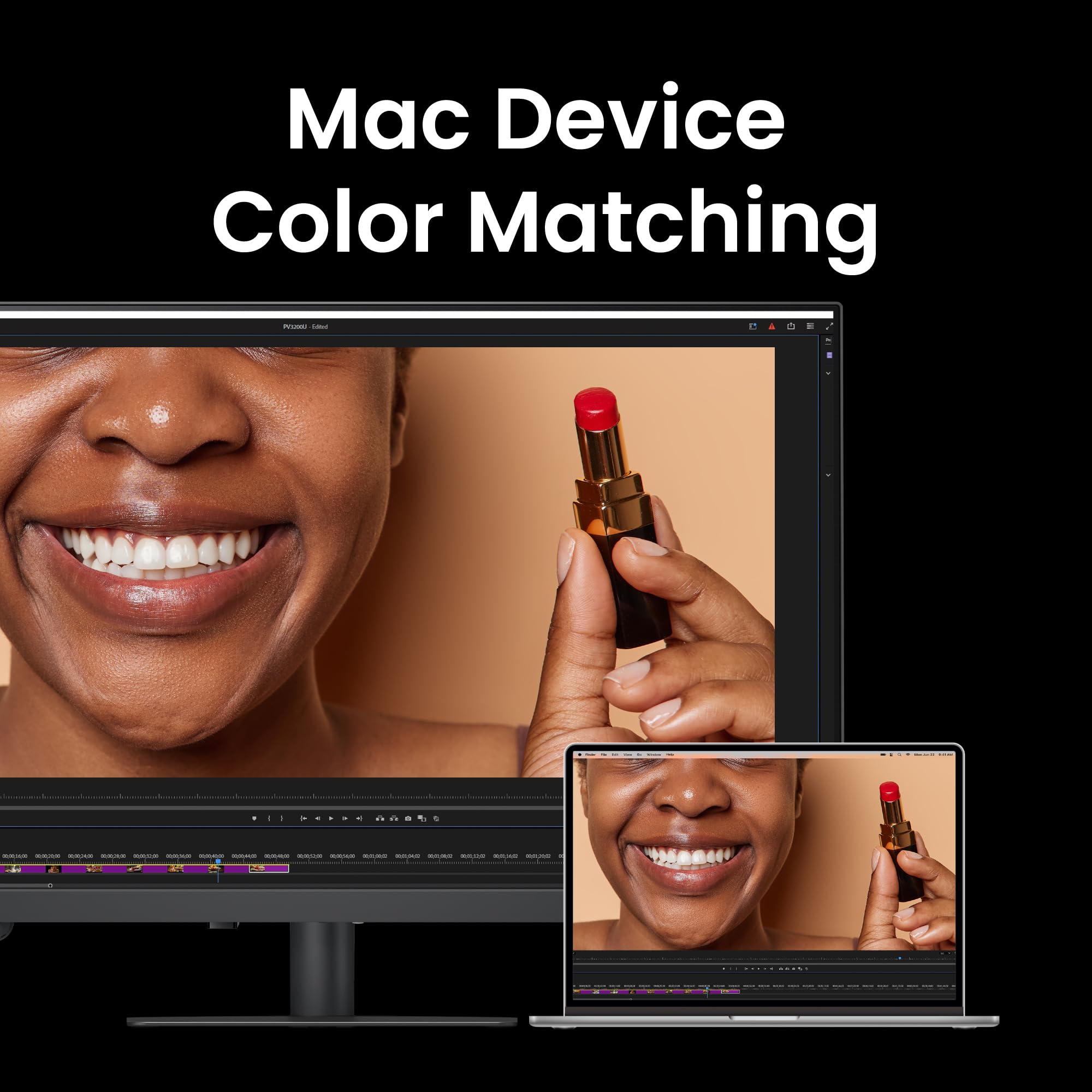 BenQ PV3200U 32" 4K UHD Monitor per video editing, 95% DCI-P3, 100% Rec.709/sRGB, audio 2.1, USB-C 65W, compatibile Mac, calibrazione in fabbrica e software, supporto ergonomico