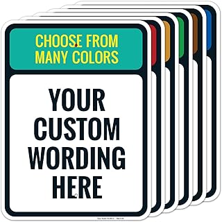Custom Personalized Signs For Home, Office, Business, Delivery, Decor, Indoor/Outdoor Use Red Header Sign, 18x24 Aluminum Inches, Rust Free .063 Aluminum, Fade Resistant, Made in USA