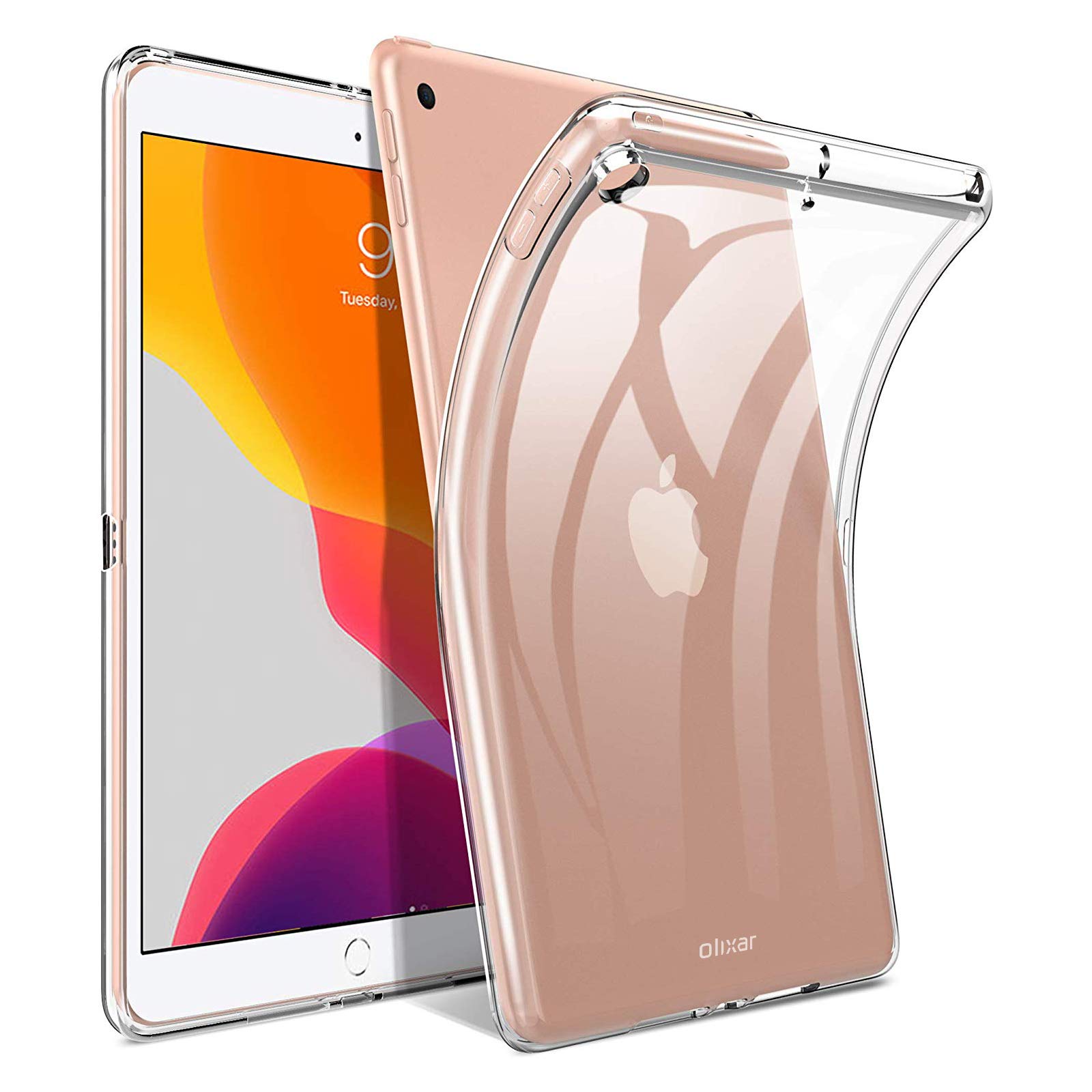 Olixar - Gel Case Compatible with iPad 10.2" 2019 - Flexible Slim Protective Cover -FlexiShield - Scratch Resistant Silicone Design - Non Slip - Clear
