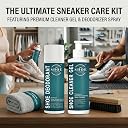 Shoe DP Gel 200ML and Deo 200ML with Brush Shoe Cleaner Kit for Sneakers and White Shoes with Cleaning Brush Premium Sneaker Cleaner Kit for Leather Sports Casual Shoes Men and Women Deep Shoe Care gallery image