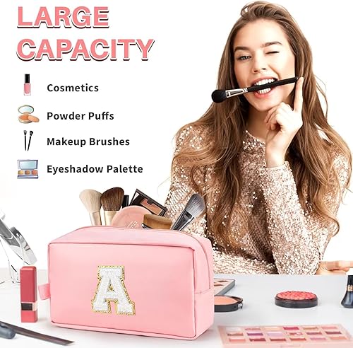 Miniatura 6 de Bolsas de cosméticos de viaje personalizadas, bolsa de aseo portátil, impermeable, organizador de maquillaje, bolsa de regalo con monograma para