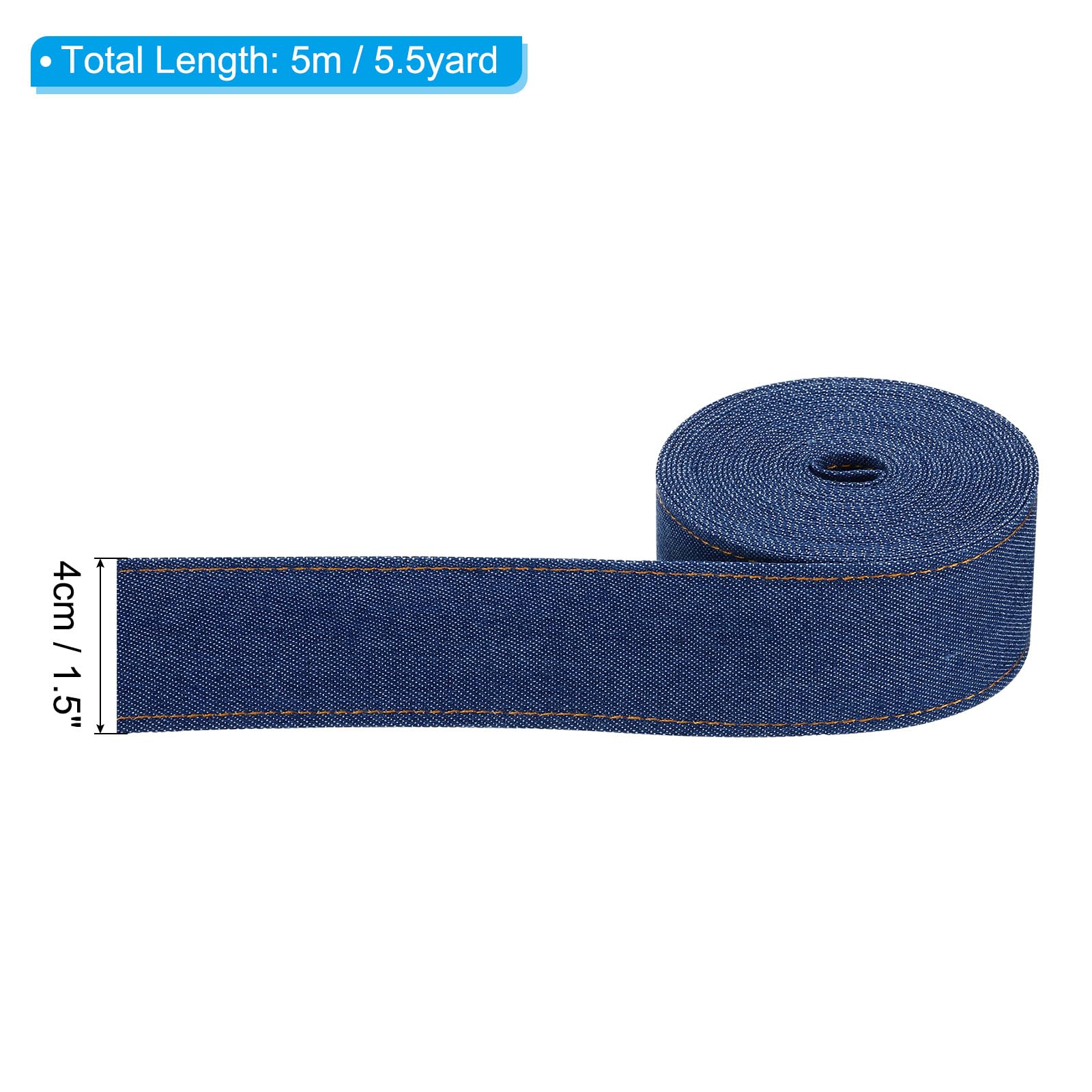 PATIKIL 1.5" Denim Ribbon - Image 2