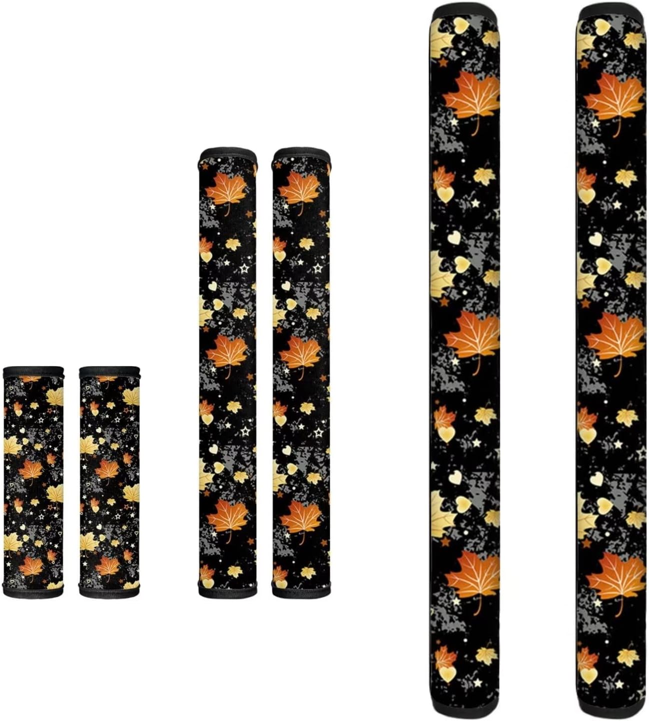 Biyejit Fall Refrigerator Door Handle Protector Covers Set of 6 Maple Leaves Pattern Fridge Door Handle Protector Washable for Oven Microwave Dishwasher Stove Keep Kitchen Appliance Clean