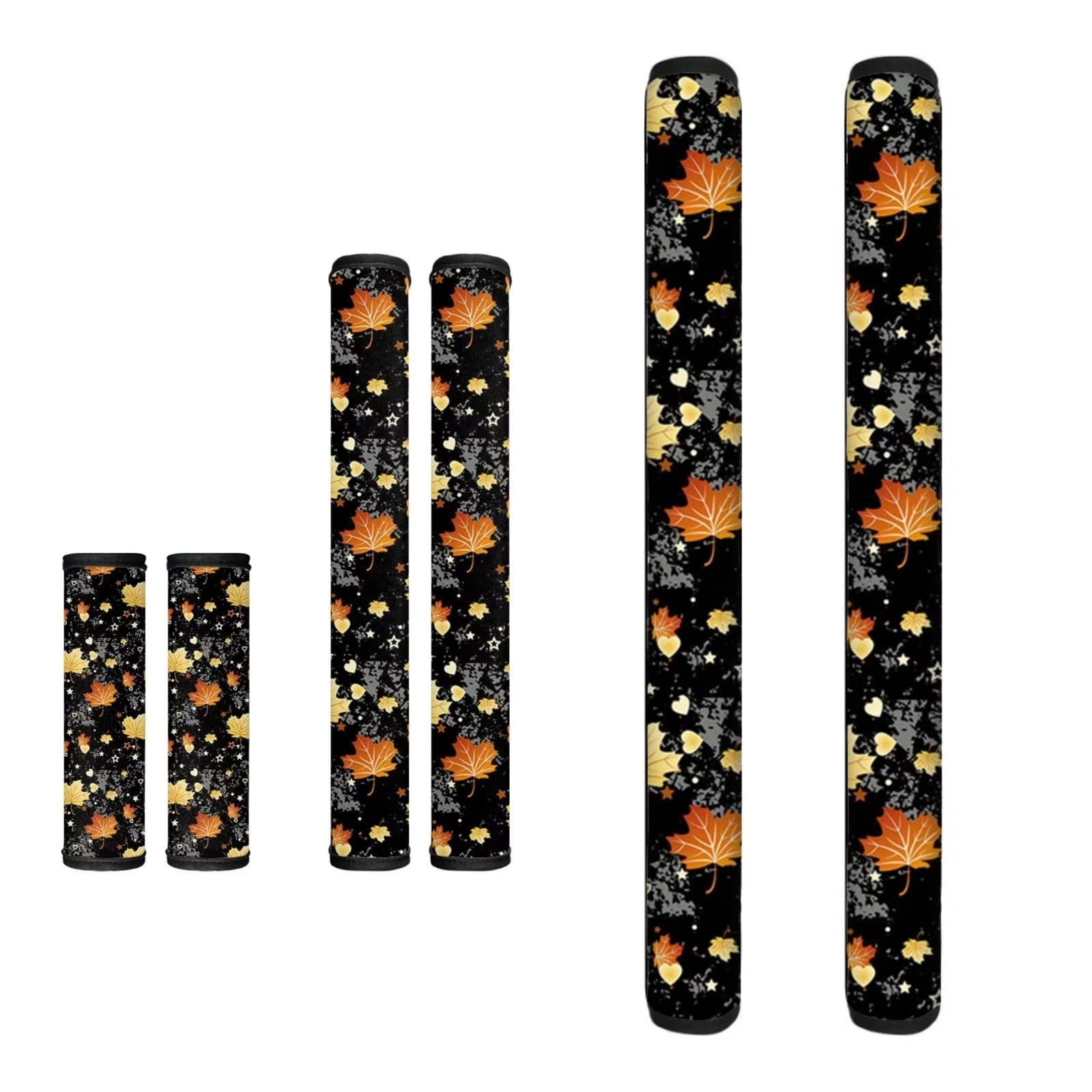 Biyejit Fall Refrigerator Door Handle Protector Covers Set of 6 Maple Leaves Pattern Fridge Door Handle Protector Washable for Oven Microwave Dishwasher Stove Keep Kitchen Appliance Clean