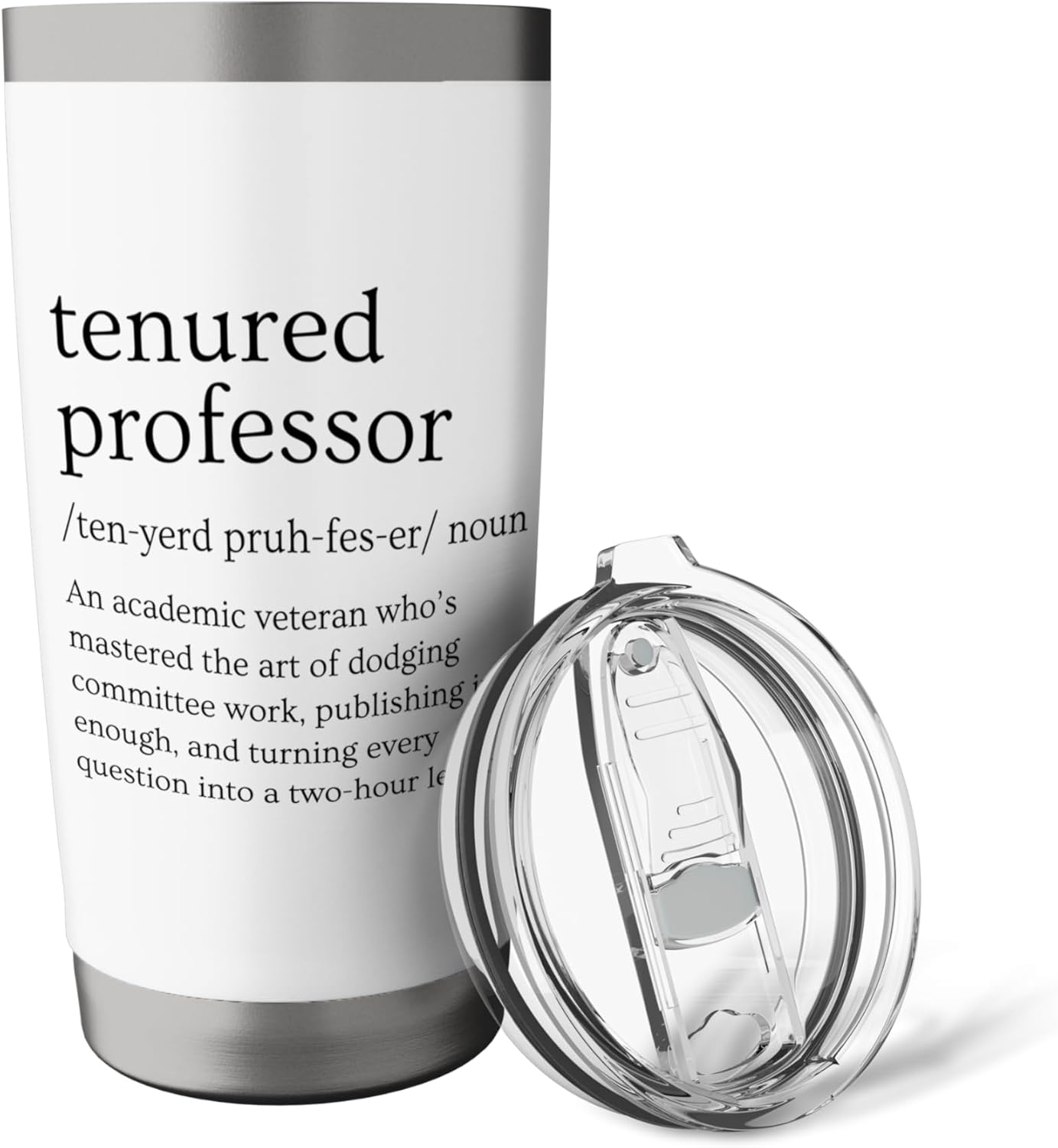 Funny Tenured Professor Definition | Tenure Promotion Stainless Steel Insulated Tumbler - Image 5