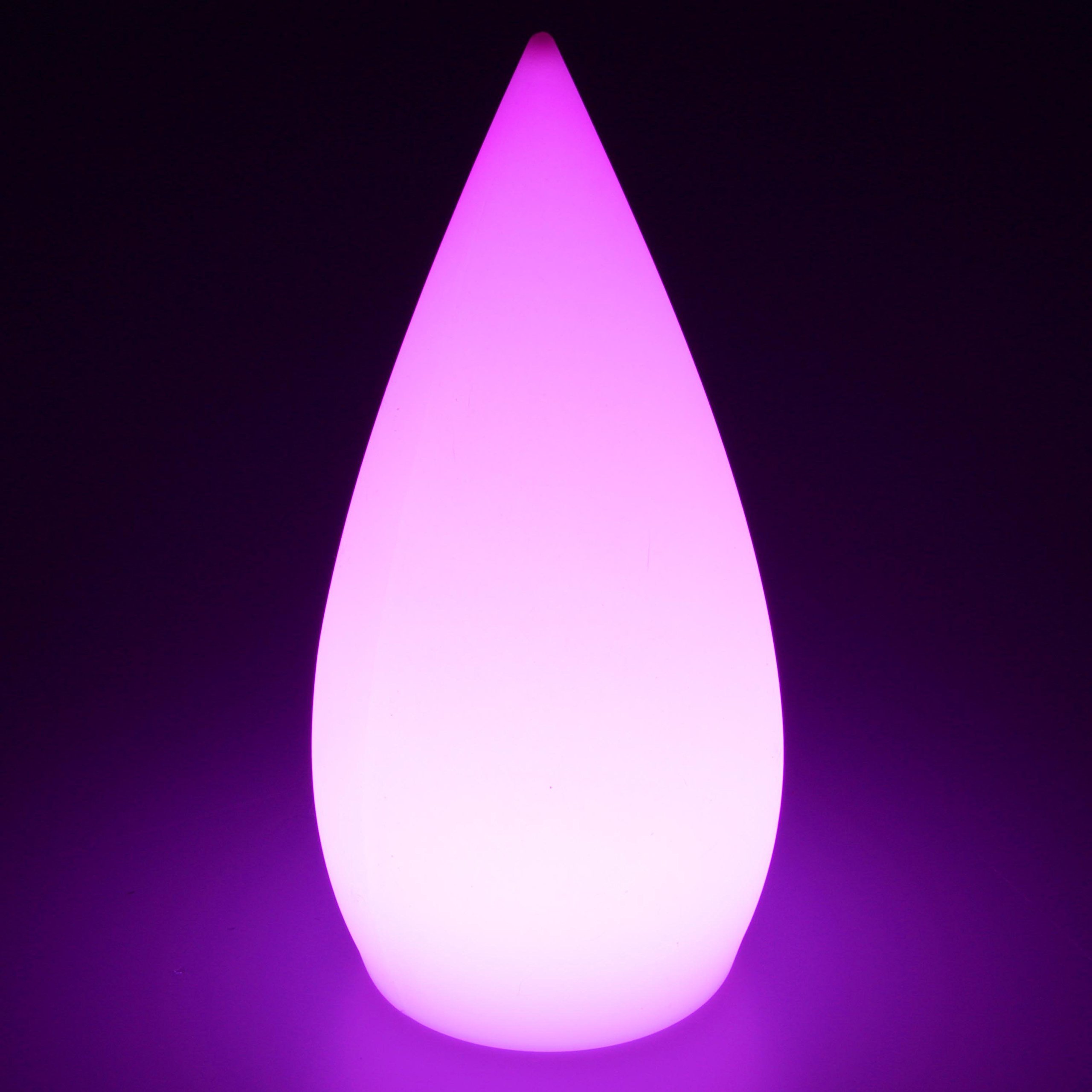 Deko Lampe Kegel Garten Leuchte 15 x 37 cm rund Batterie Akku kabellos Farbwechsel bunt RGB Licht dimmbar Fernbedienung Innen Aussen wasserdicht