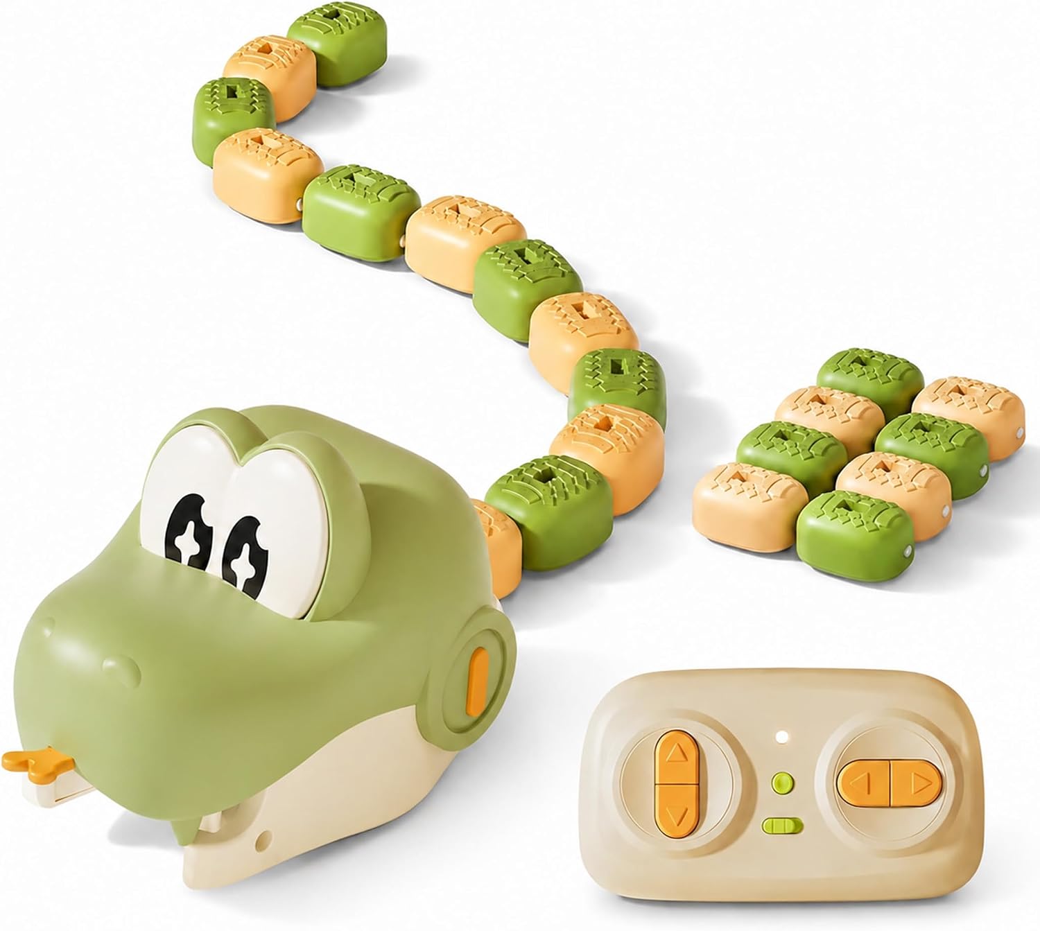 2027 New Magnetic Snake Game Toy Eating Itself with Remote Control (1*Green)