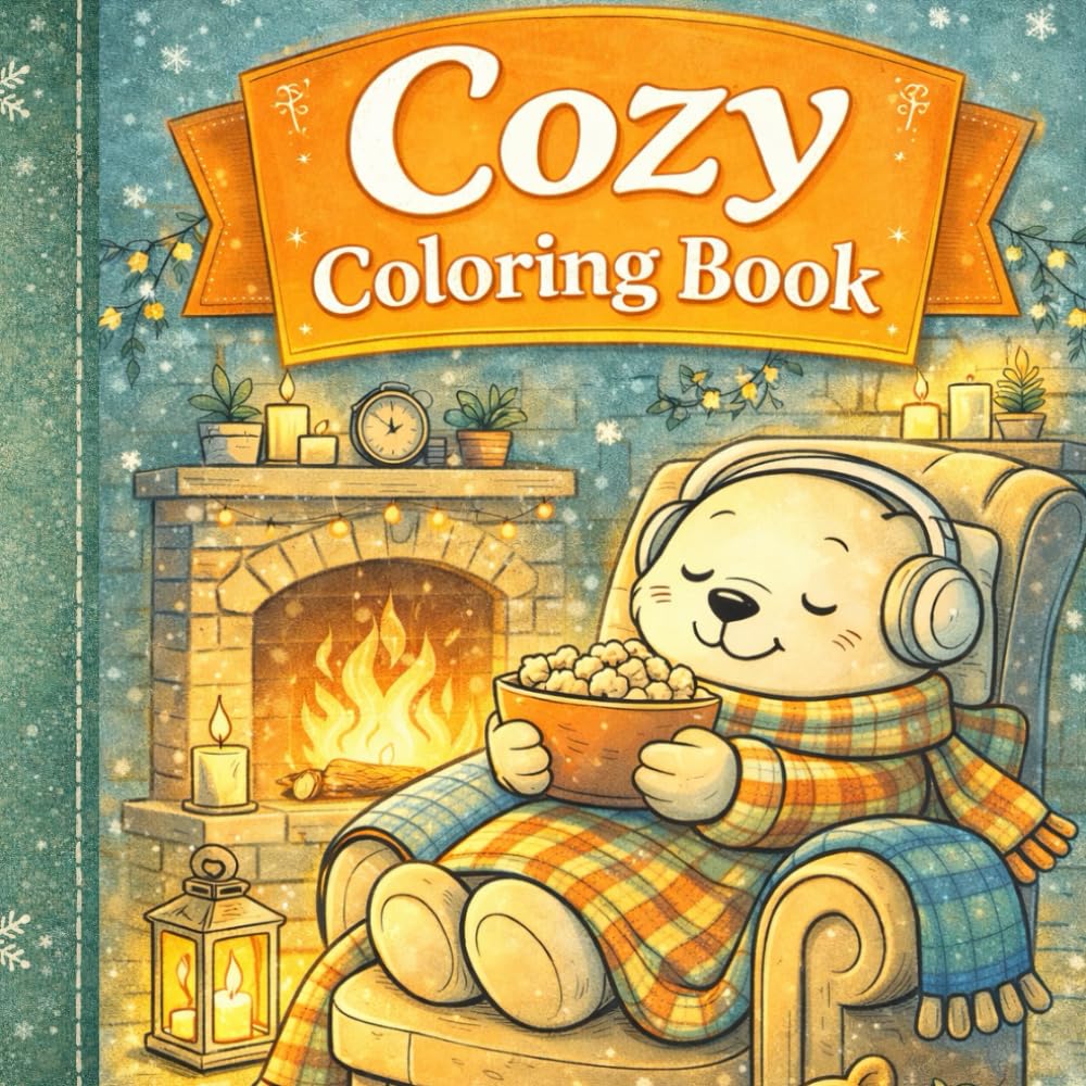 Cozy Coloring Book: Cute and Relaxing Animal Scenes for Teens and Adults / Single-Sided Pages for Stress Relief