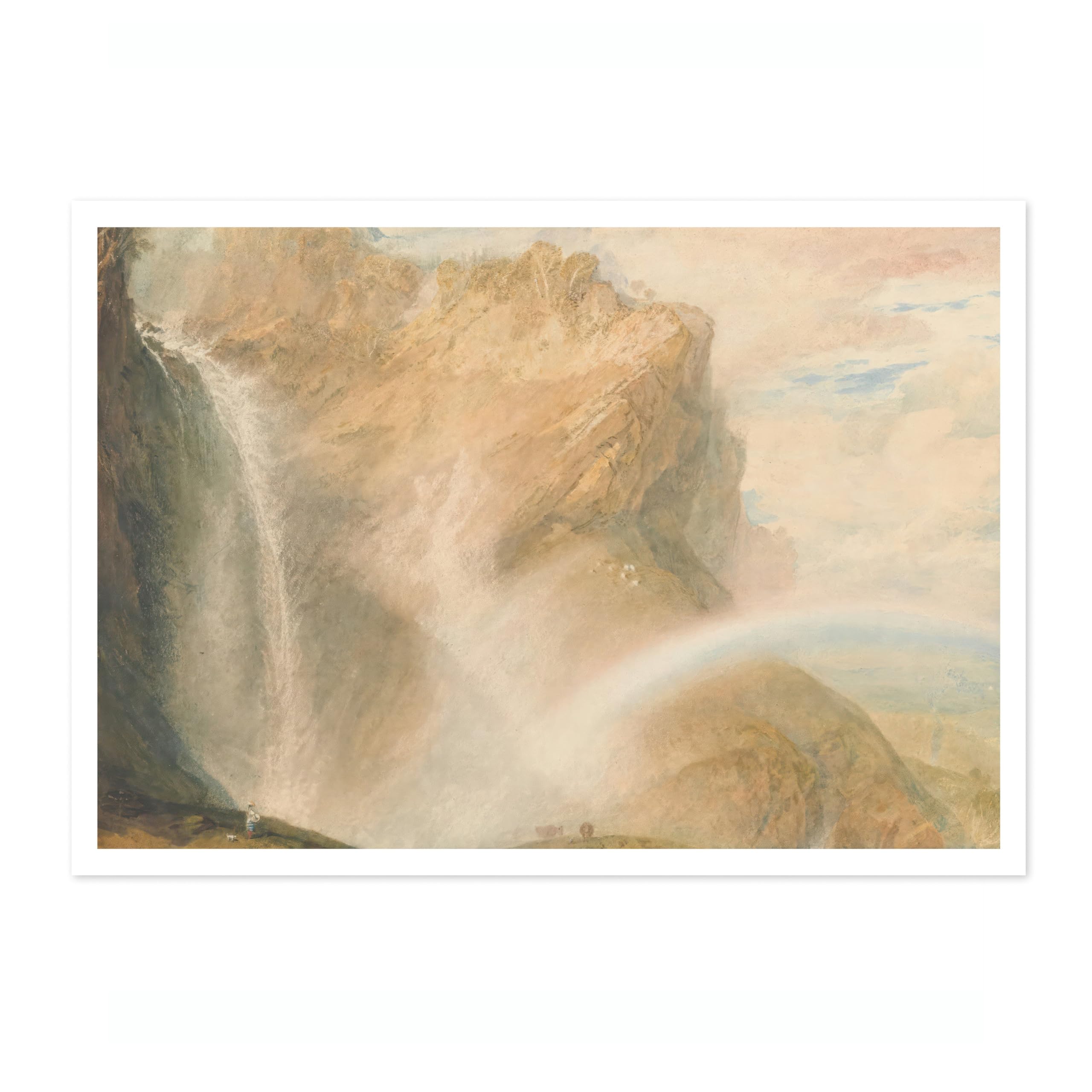 Upper Fall Of The Reichenbach Joseph Mallord William Turner Print, Classic Art Painting Print, Romanticism Art Exhibition Wall Art, Vintage Home Decor Picture, A2 (Print Only) - 59.4x42cm โ image 1