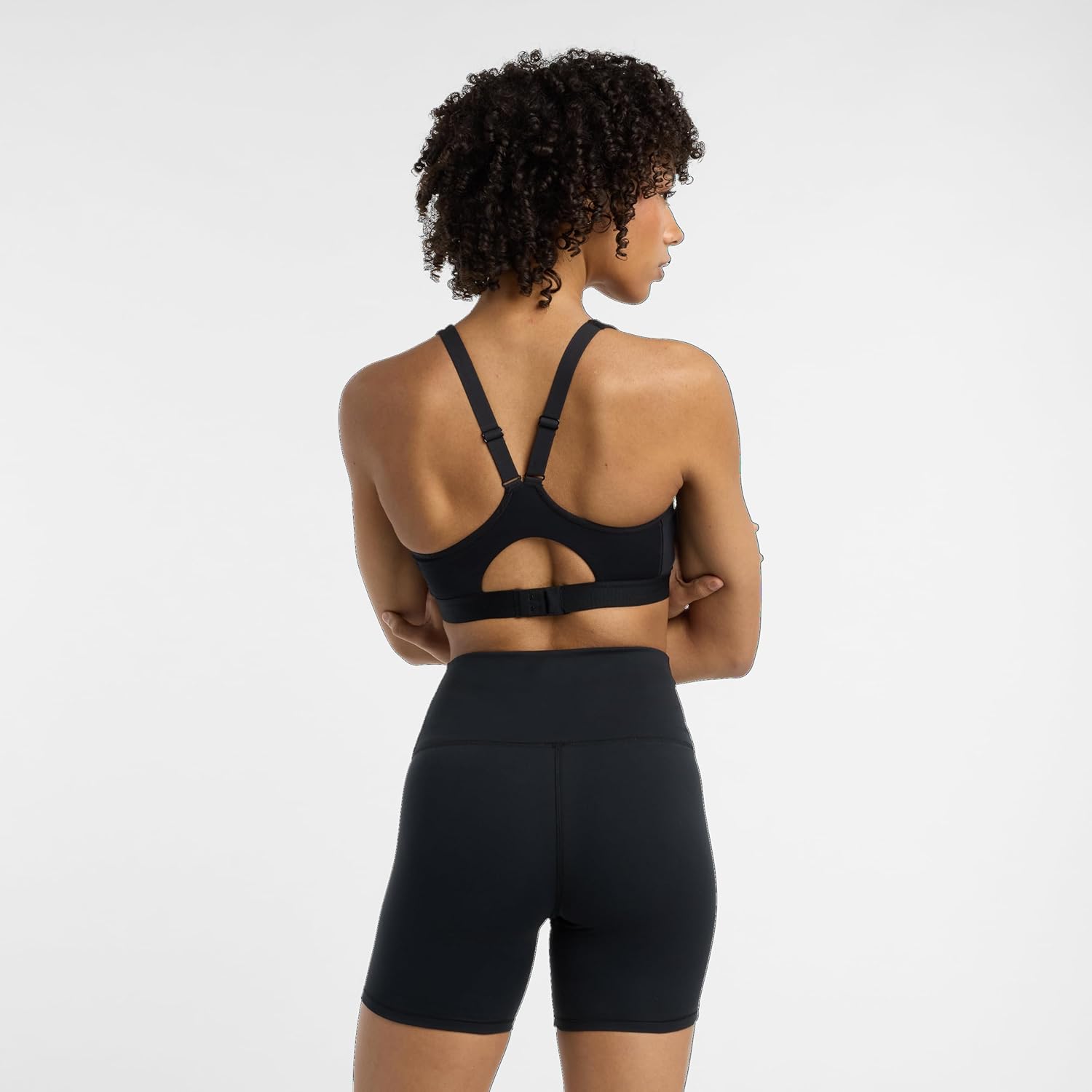 New Balance Women's NB Essential Run Bra, Black, L (A-C) - Image 5