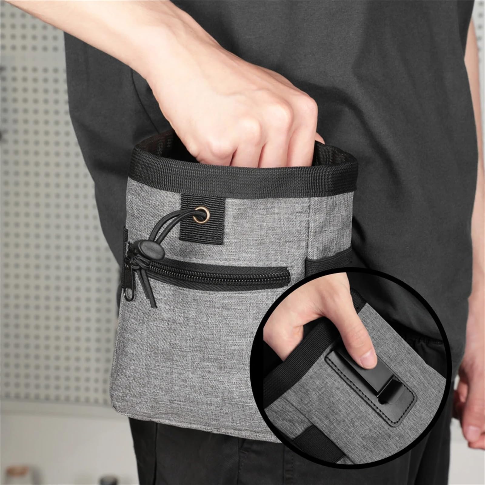 Bolsa for cinturón de herramientas con 8 bolsillos for transportar clavos/tornillos, bolsa for clip for, pequeña for Para Carpintero Constructor