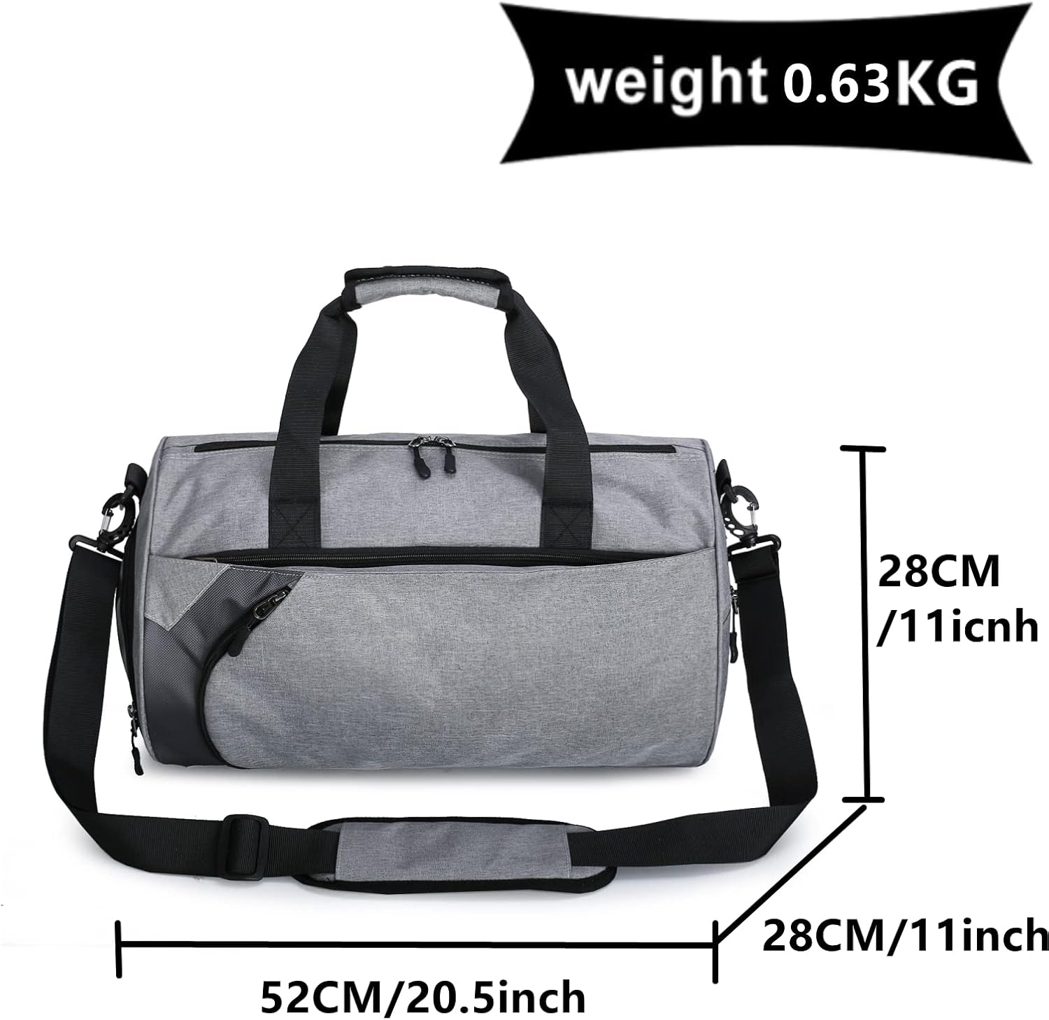 NUBILY Sports Gym Bag Duffel Bags With Shoes Compartment Waterproof - View #6