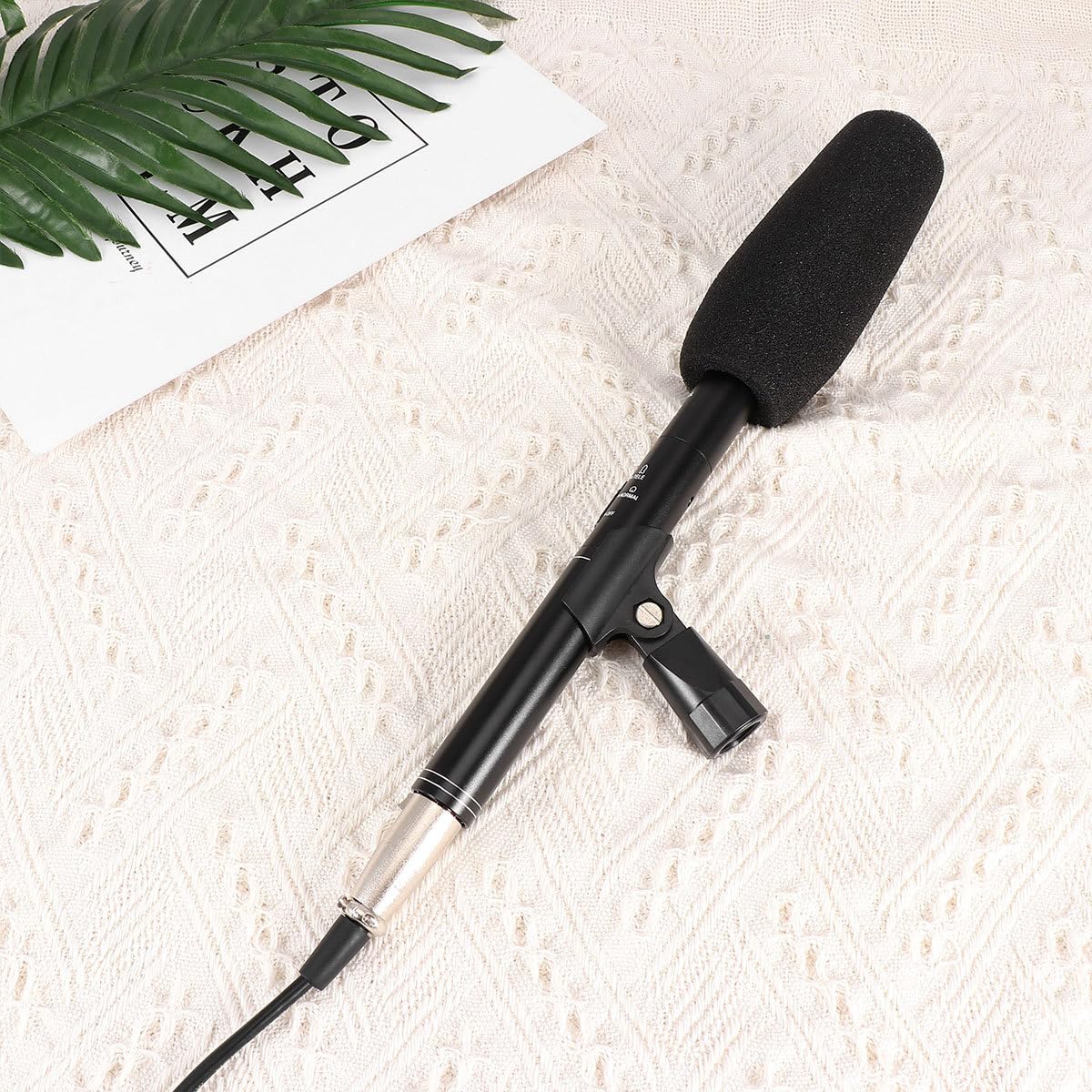 DOITOOL Professionelles Interviewmikrofon Tragbares Aufnahme Mikrofon mit Stoßdämpfung Umgebungsgeräuschunterdrückung für Kamera Camcorder Outdoor Videoaufnahme