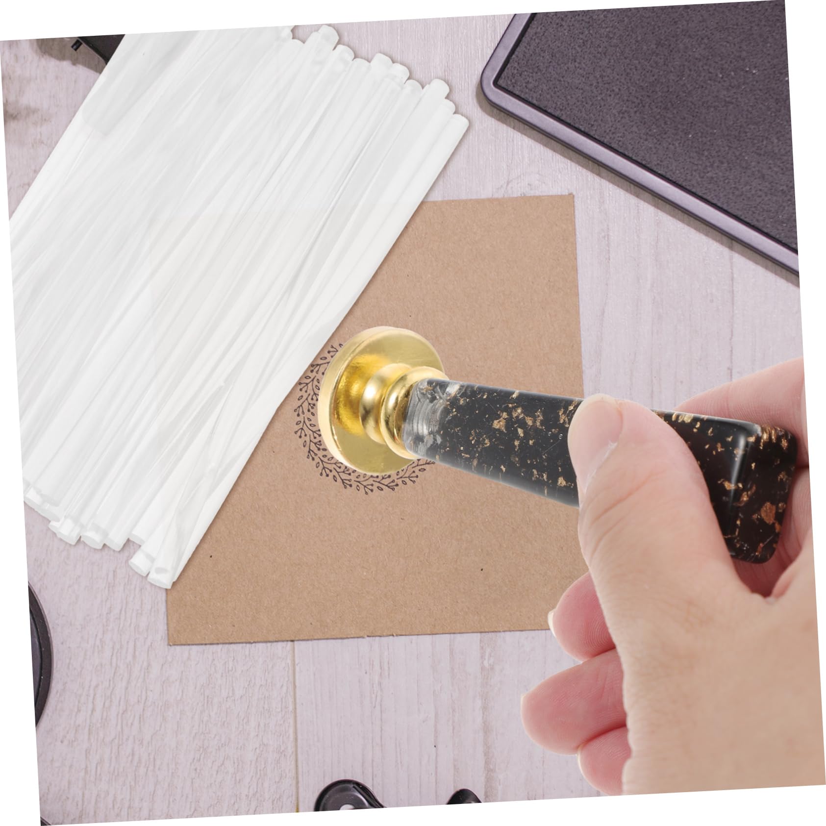50 Barras de Cera para Sellar Sobres y Personalizar Tarjetas Hechas a Mano Material Sintético Transparente Adecuado para Invitaciones de Boda y Manualidades