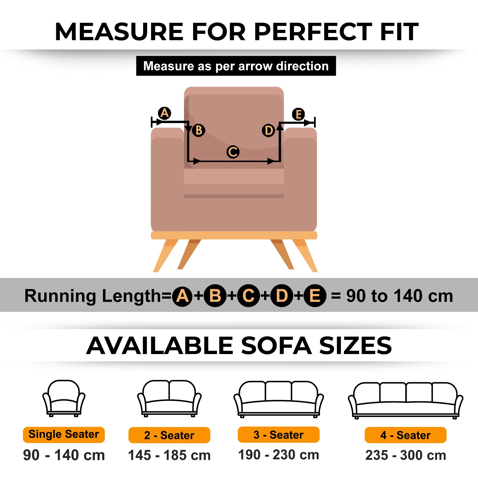 5 Seater Sofa Cover - Stretchable & Stylish -7