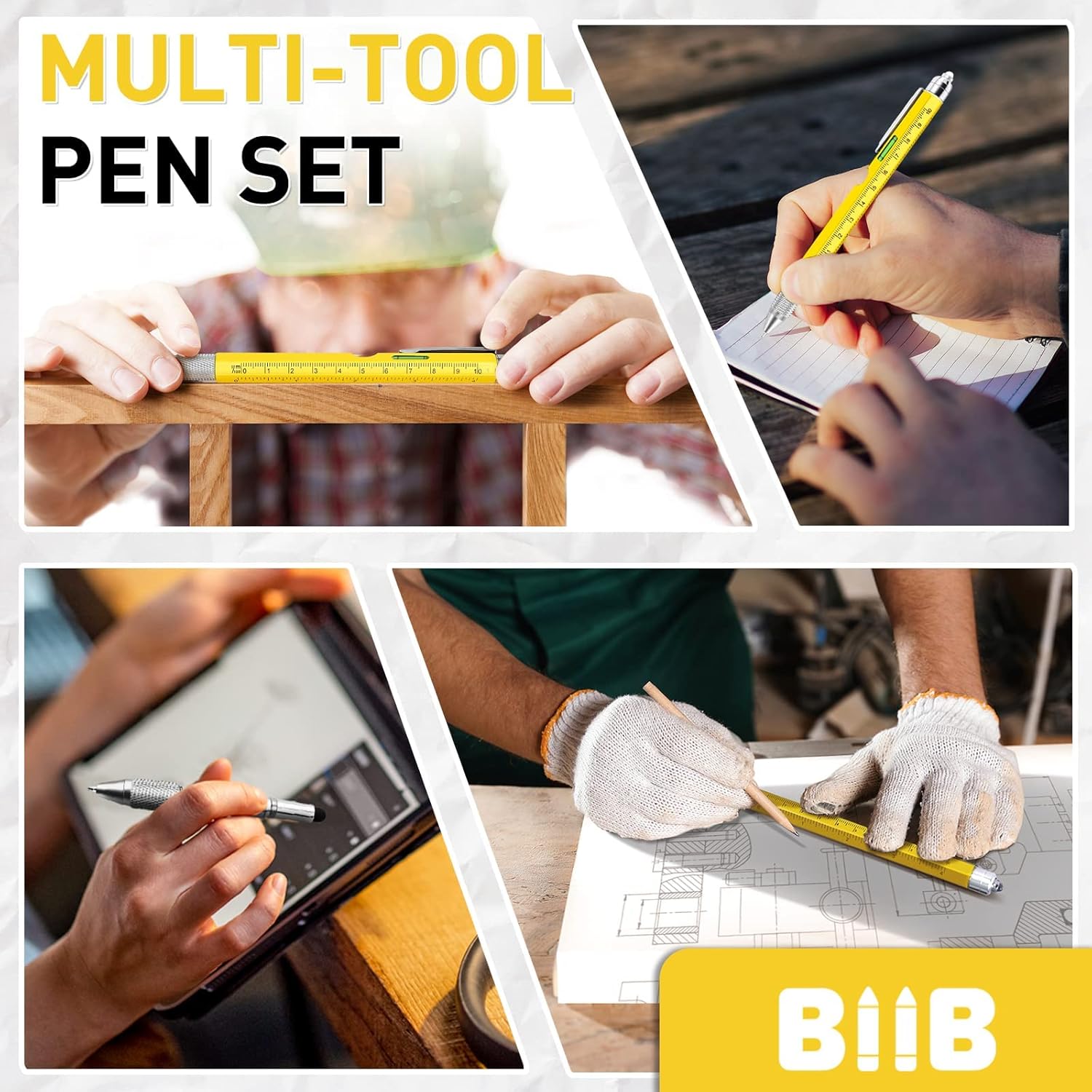 BIIB Stocking Stuffers for Men Teens Adults, 9 in 1 Multitool Pen Gifts for Men, Mens Gifts for Dad Him Boyfriend, Christmas Dad Gifts for Men Who Have Everything, Mens Stocking Stuffers - Image 2