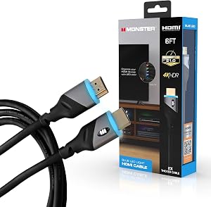 Monster 6 HDMI Cable - Blue LED