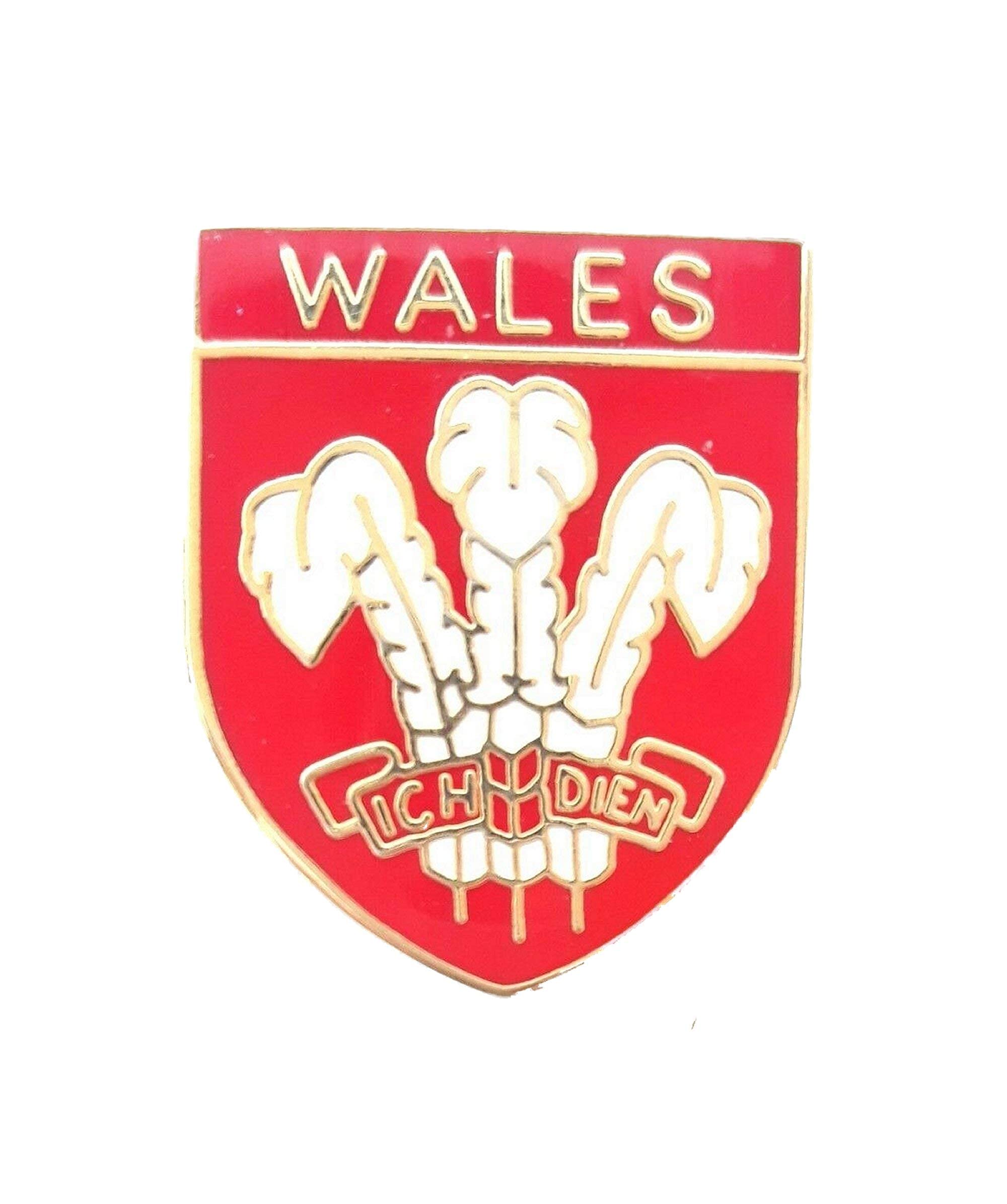 emblems gifts Prince of Wales Feathers Welsh Enamel Lapel Pin Badge T223