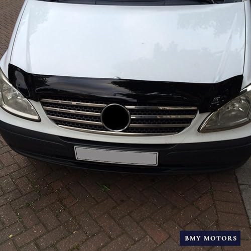 Miniatura 6 de BMY Deflector de capóprotector de insectos delantero compatible con Mercedes Benz Vito W639 2004-2010 Protector de capó  Partículas e insectos
