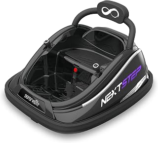 SereneLife 12V Electric Bumper Car for Kids – Remote Control Option, 360° Spin, LED Lights, Safety Belt, Kids Toddler Baby Bumper Car 3-8 Years