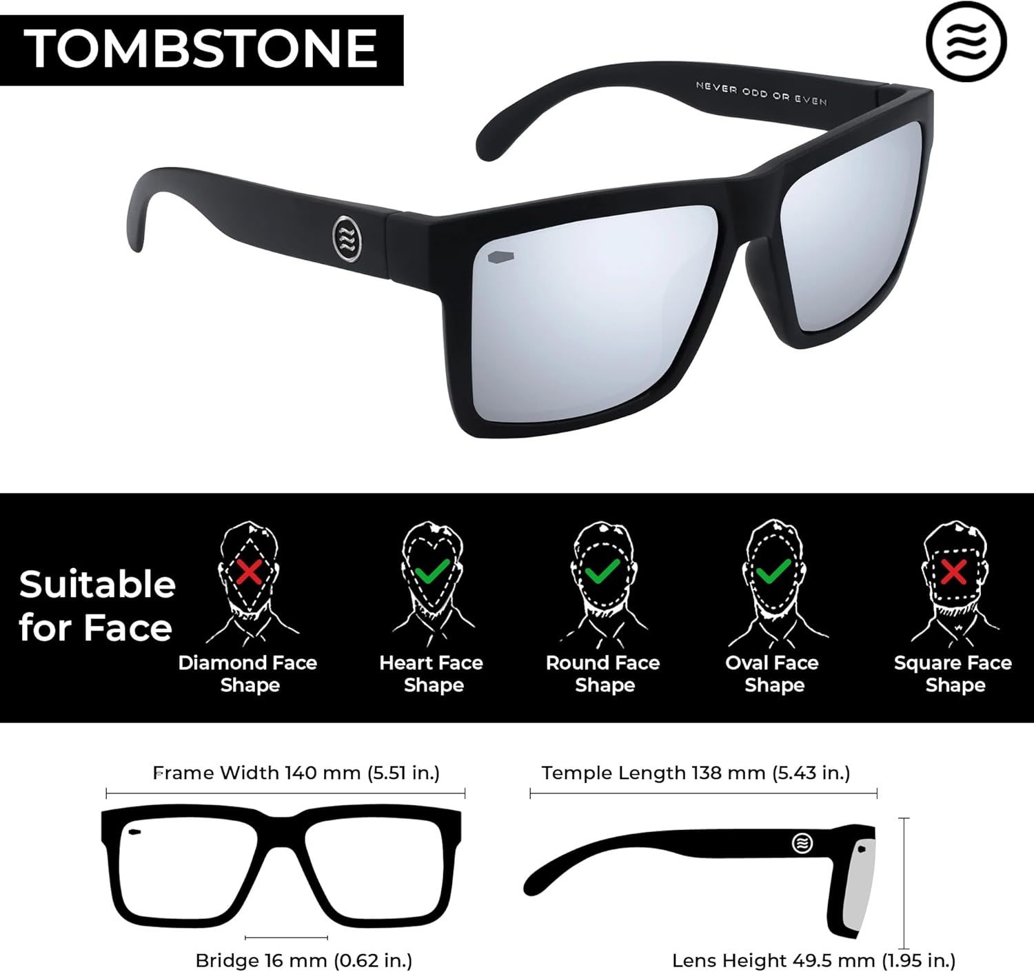 NEVEN Tombstone large/XL Sport Sunglasses - UV-protected Athletic Sunglasses - UV400 Sunglasses For Men and Women - Image 3