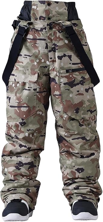 Ski Pants Snowboard Pants for Men Women, Mens Snow Bibs Overall,Baggy Snow Pants Insulated Waterproof Windproof