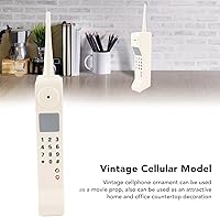 Vista 4 de JTLB Modelo de teléfono celular retro a la antigua usanza, adorno de simulación vintage, accesorios fotográficos para el escenario del hogar (blanco)