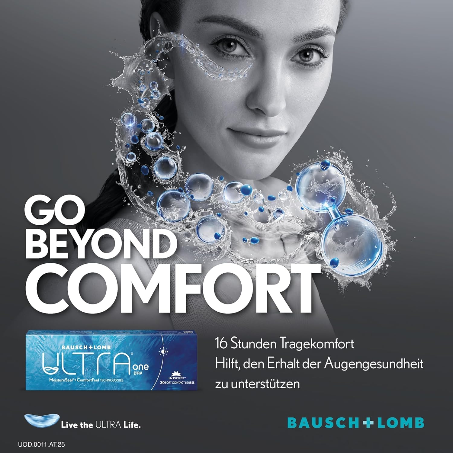 Bausch + Lomb ULTRA ONE DAY Tageslinsen | Bausch + Lomb | Sphärisch | 30 Linsen | BC 8.60 mm | DIA 14.2 | -3.75 Dioptrien