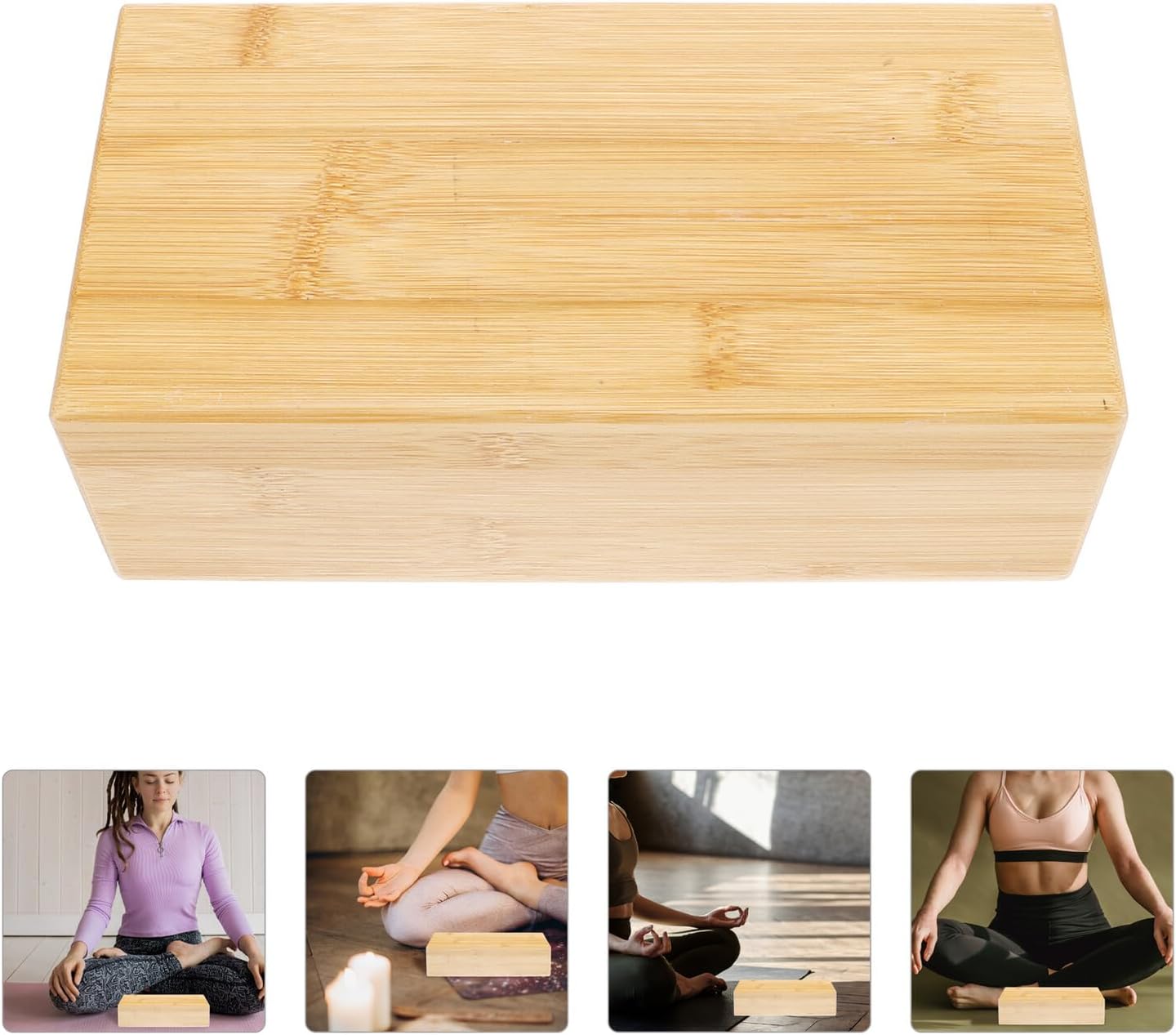 Natural Brick Exercise Tool Non-slip Support for Pilates Dance and Stretching Practice