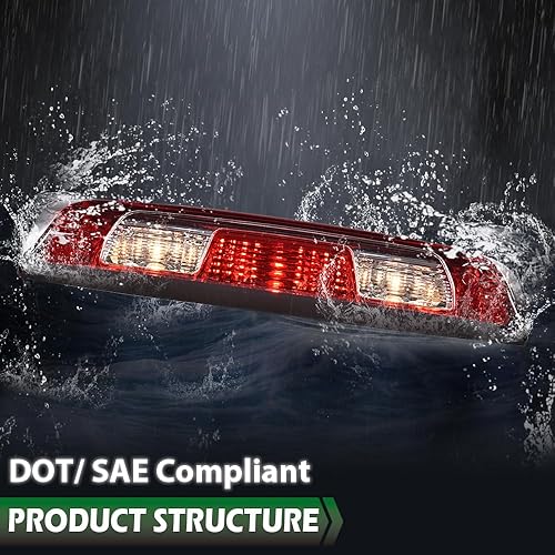 Vista 74 de GRAND ORANGE Tercera luz de freno LED compatible con Ford F150 2004-2008 /Compatible con Ford Explorer Sport Trac 2007-2010/Compatible con Ford Lobo