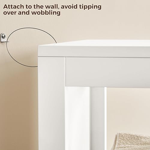 Miniatura 9 de Yaheetech Armario alto para baño, gabinete de almacenamiento delgado, gabinete de piso estrecho independiente con 3 cajones y 2 estantes, torre de