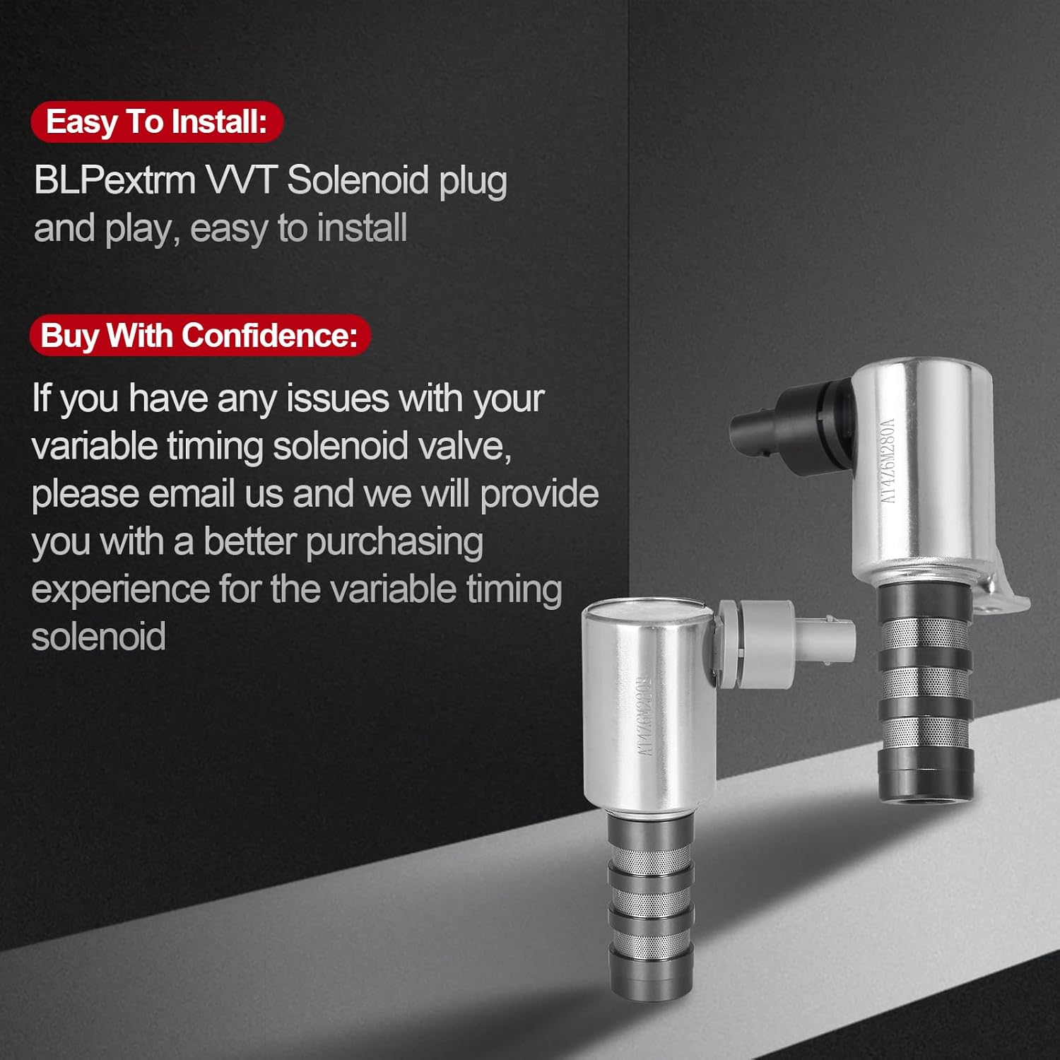 Variable Valve Timing VVT Solenoid Fits for Ford F150 Explorer Taurus Transit Flex Edge Lobo, for Lincoln MKT MKX MKS Navigator 3.3 3.5 3.7L - Camshaft Actuator Solenoid Replace 917-197 917-198 4PCS