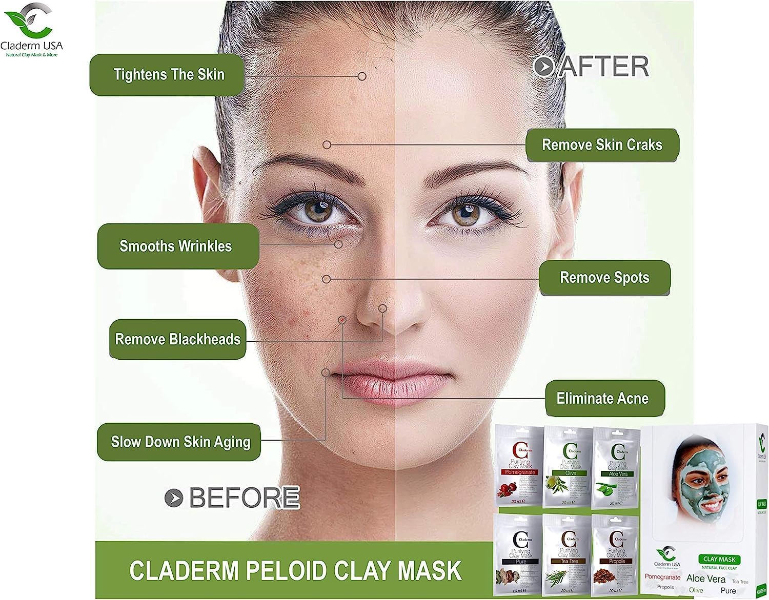 Claderm 50 ml Kil Maskesi Pomegranate