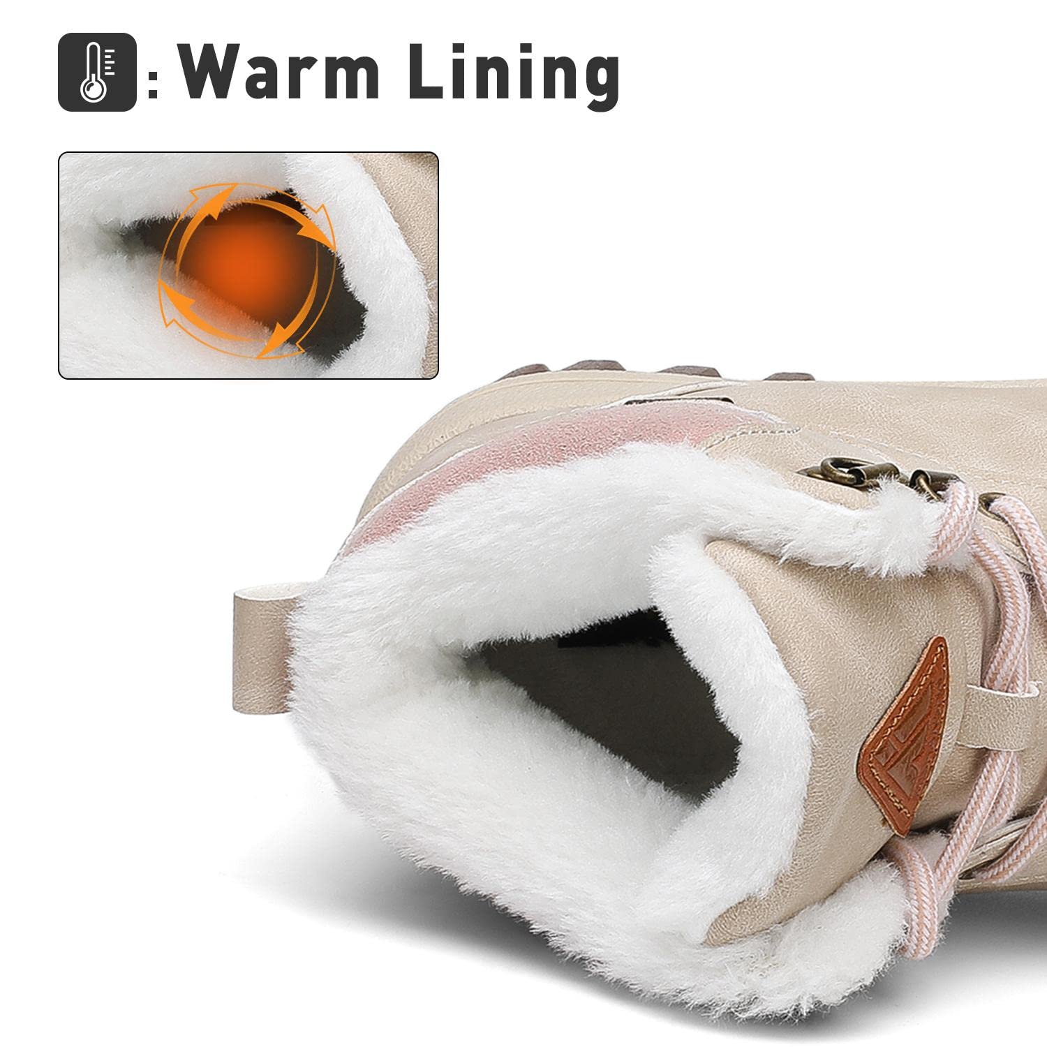 Mishansha Scarponcino Foderata - Caldo Antiscivolo Comode, Unisex Adulto