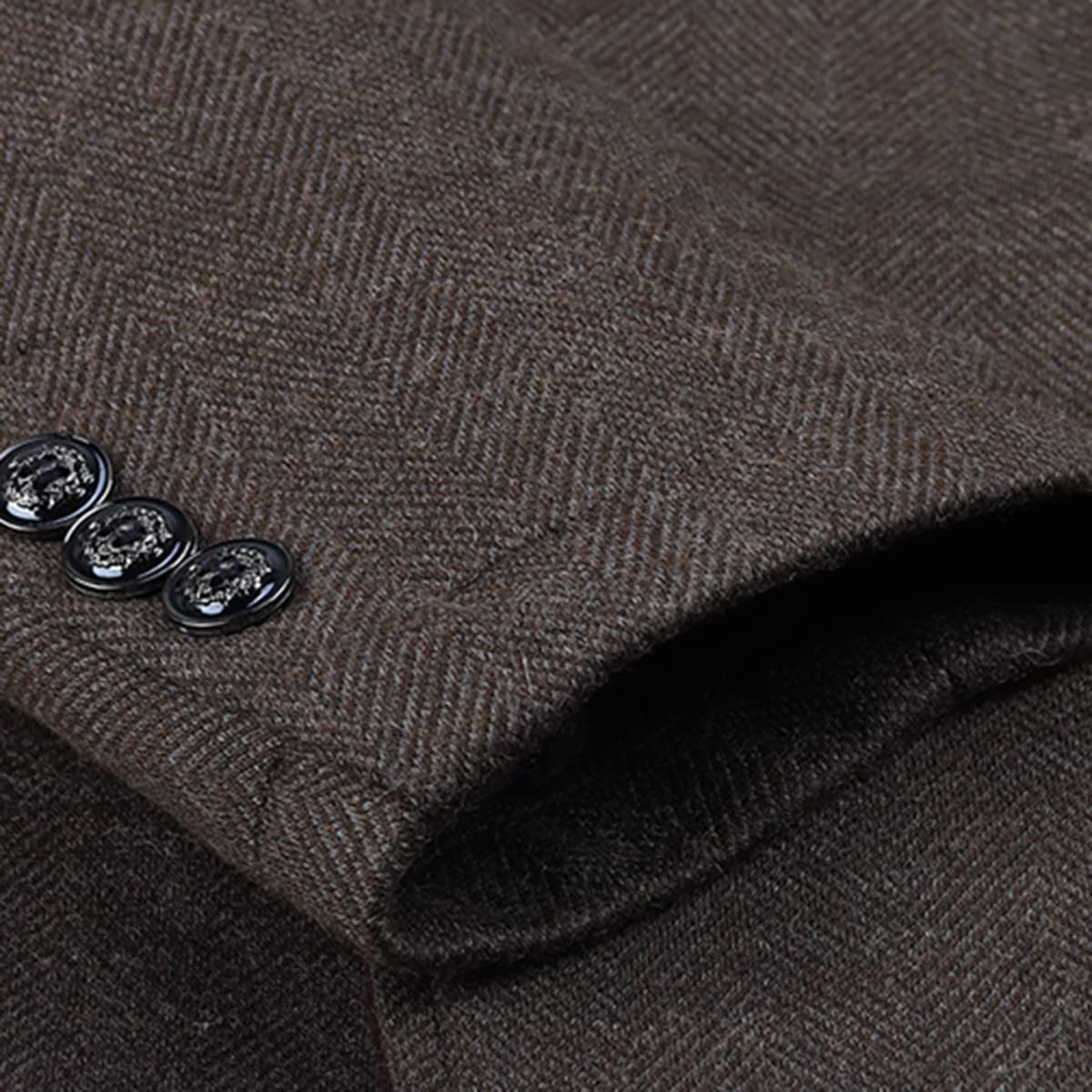 Allthemen Manteau Homme d'hiver Caban Court Slim Fit Col montant d'affaires sans Repassage Casual