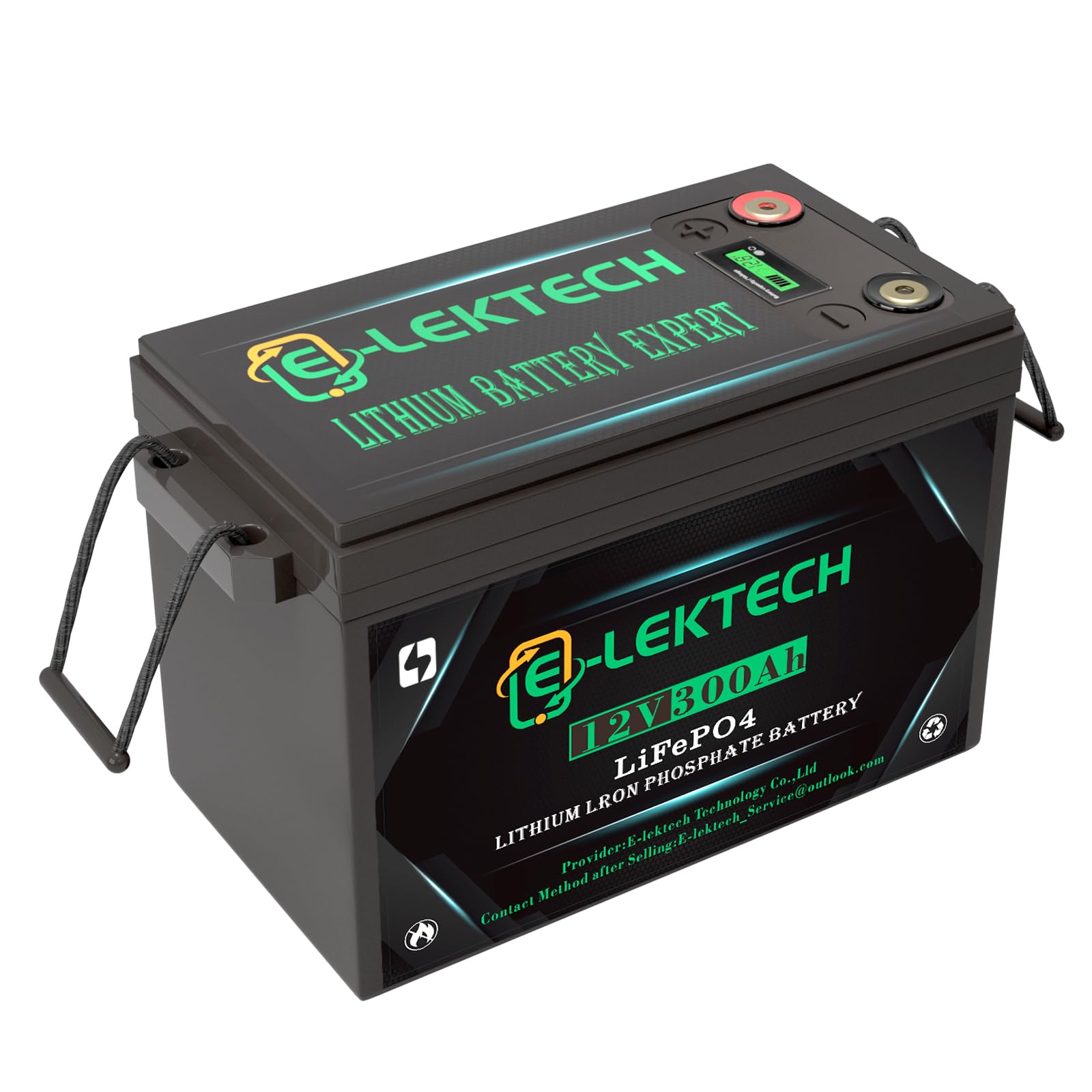 12V 300Ah LiFePO4 Lithium Battery, 8000+ Deep Cycles, Built-in 200A BMS, Max. 2560W Power Output, Perfect for Off-Grid, RV, Golf Cart, Solar Power System, Home Backup