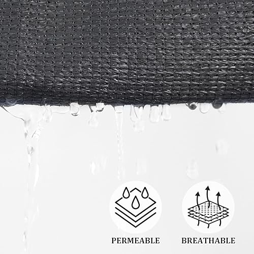 Miniatura 3 de Shade&Beyond Toldo rectangular curvado de 8 x 12 pies, color gris oscuro, permeables para patios, terrazas y patios traseros (hacemos tamaño