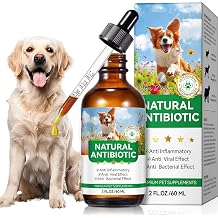 Antibiotics for Dogs, Natural Antibiotics for Dogs, Dog Antibiotics for Infection Supports Immune & Dogs Allergy Relief, Dog Multivitamin UTI Drops Natural Supplement for All Ages & Breeds