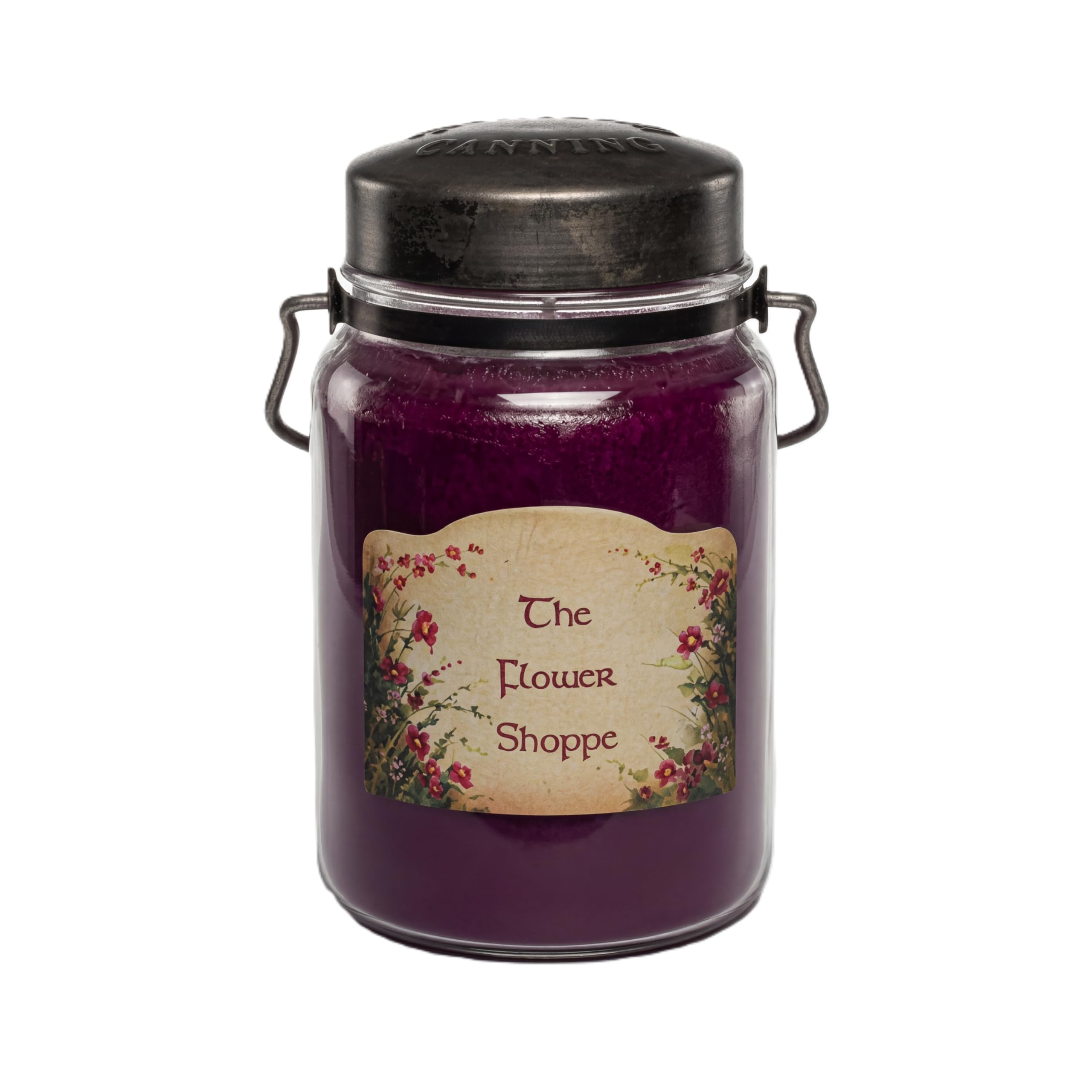 McCall’s Candles | Flower Shoppe | 26 oz Scented Candle | USA-Poured | Vintage Rustic Jar with Carrying Handle | Fresh Floral Bouquet Fragrance