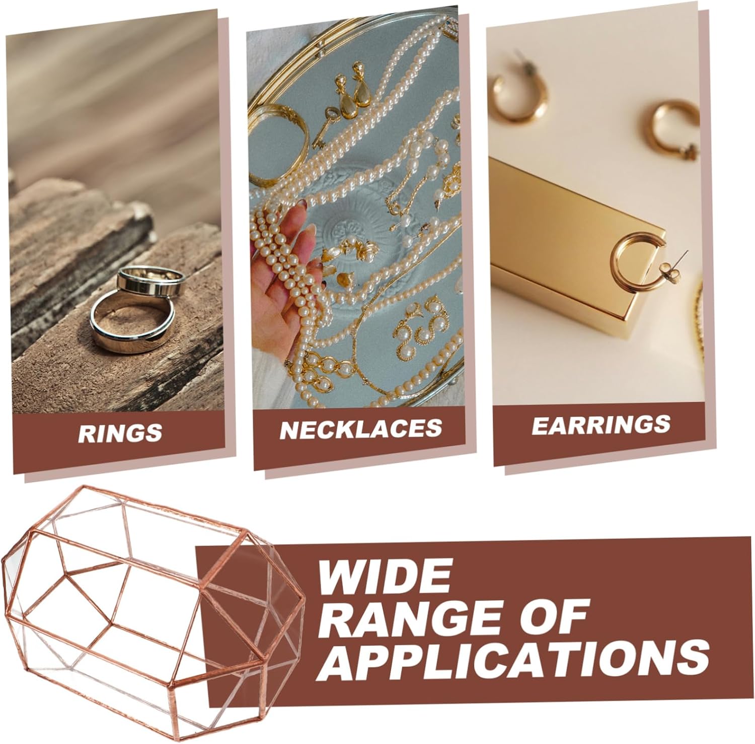 Glass Vintage Wedding Card Box Elegant Keepsake Organizer for Wedding Favors Holiday Greetings Special Occasions Premium Glass Design Decorative Storage for Cards Jewelry