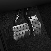 Spigen Upgraded Stainless Steel Pedal Covers for Tesla Model Y & Model 3 - EZ Slide-in Install, Durable & Safe Fit