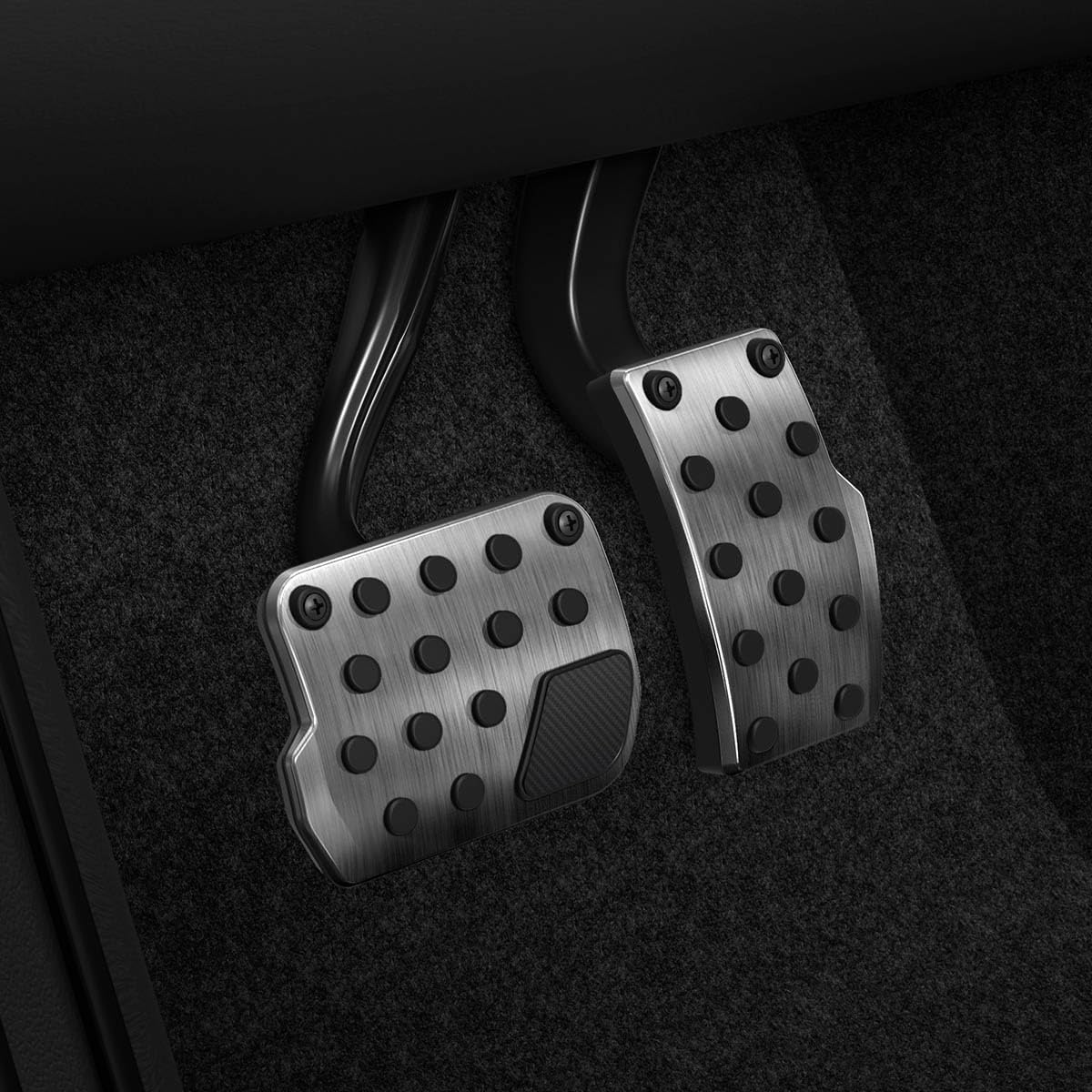 Spigen Non-Slip Performance Foot Pedal Covers for Tesla Model Y (~Juniper 2025) and Model 3 (~Highland 2024 2025) Designed for All Model 3 Y Accessories - Not Compatible with Model Y Performance