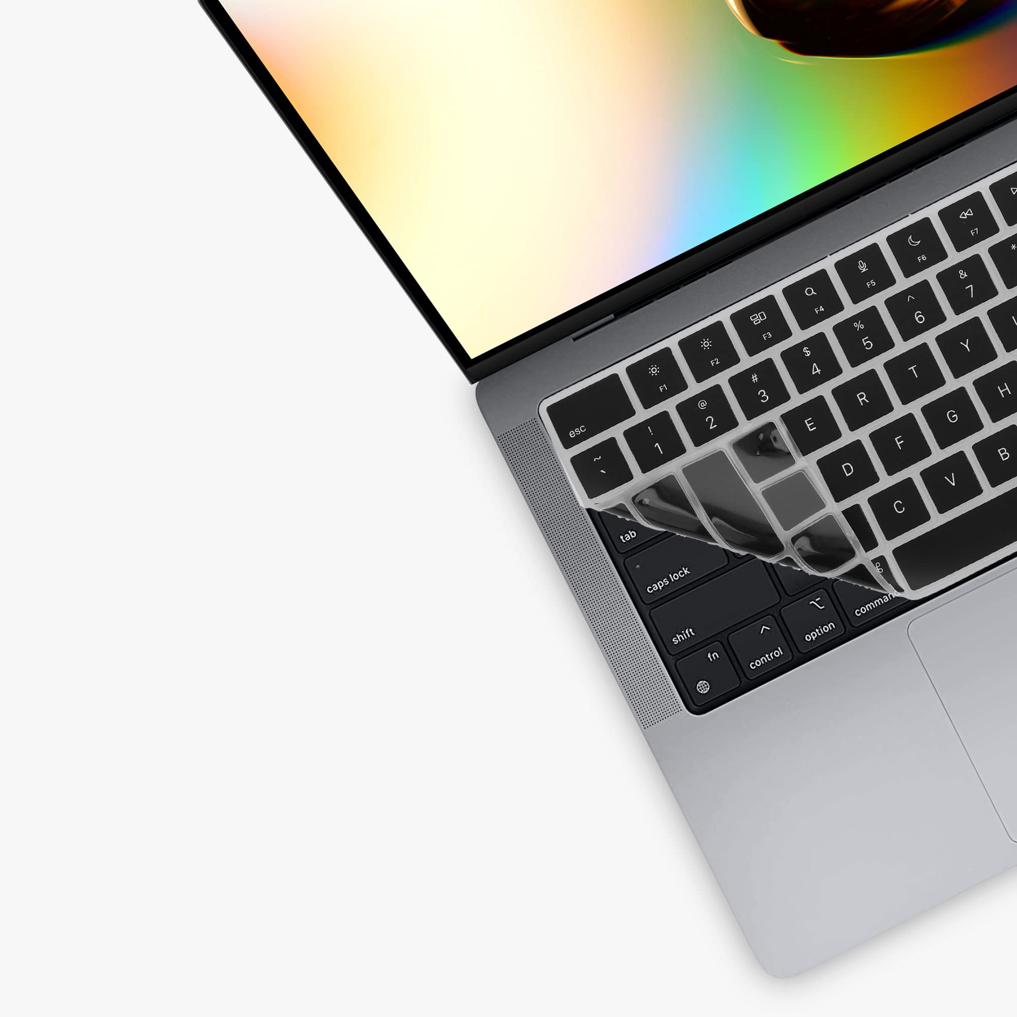 kwmobile Protezione Tastiera Americana Compatibile con Apple MacBook Pro 14" (2021) A2442 - Cover Tastiera Inglese US Copertina Silicone nero