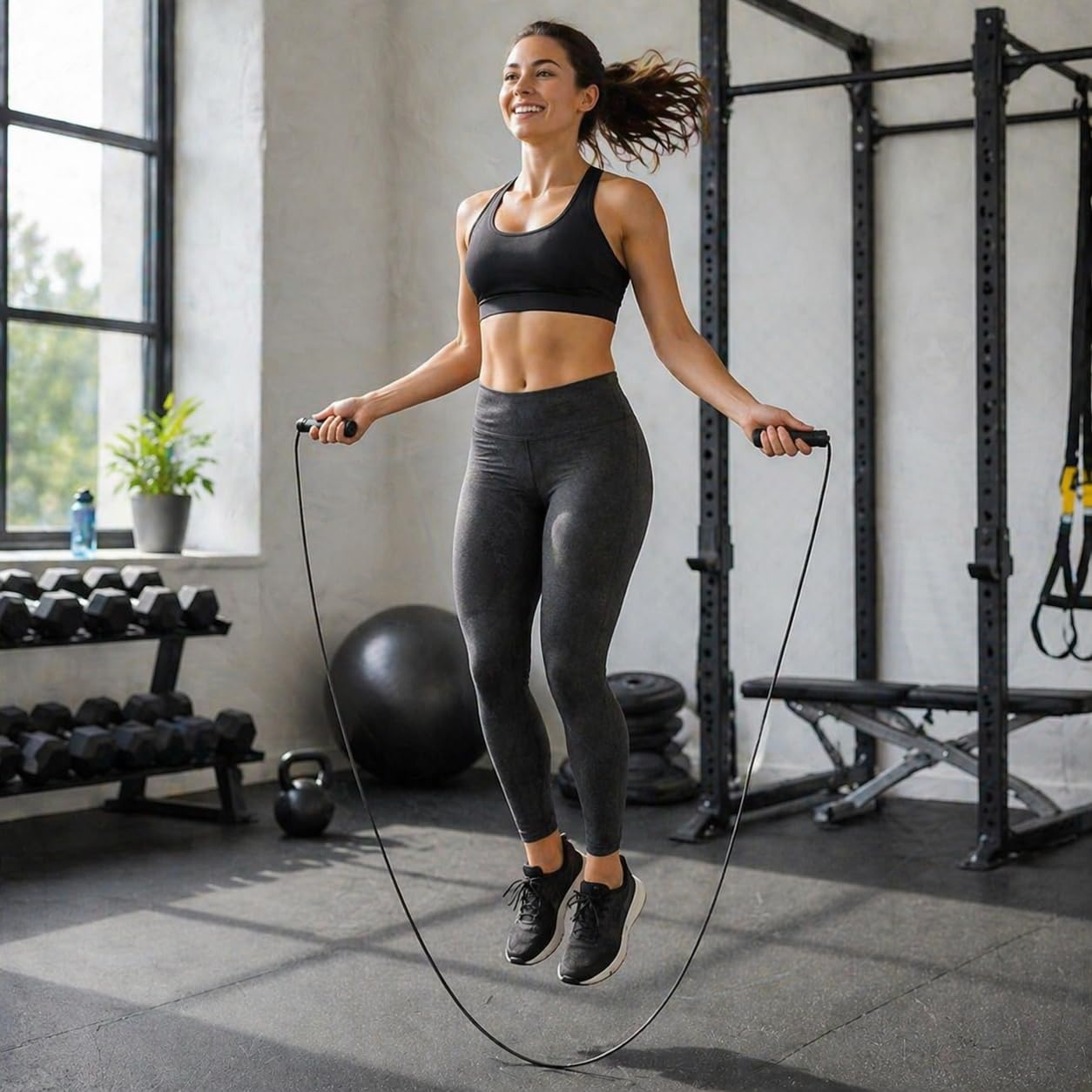 PVC-Springseil, verstellbare Springseile für Erwachsene und Kinder, weiche, leichte Übungsseile mit Kunststoffgriffen für Gewichtsverlust, Training, Rennen (2,8 m, 10 Farben)