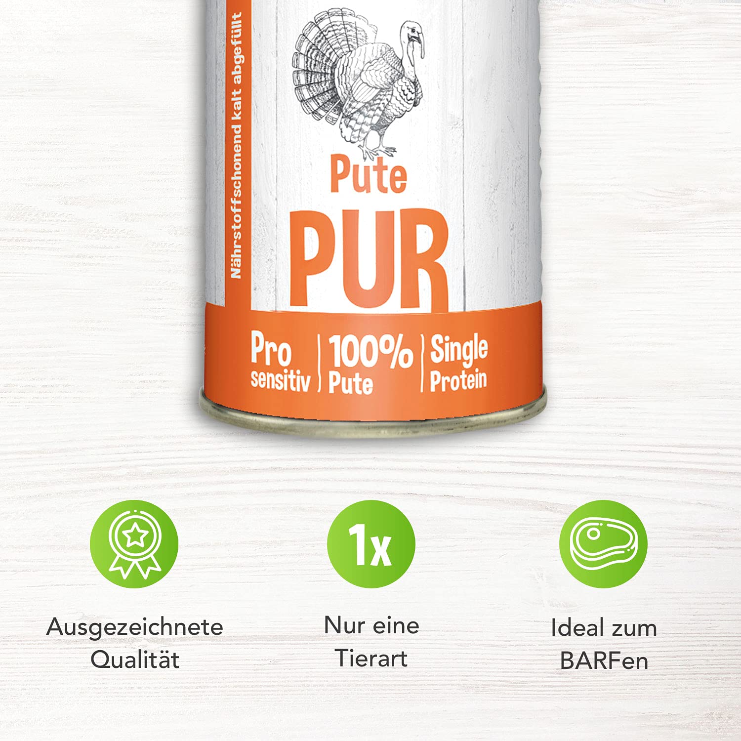 Schecker Nassfutter getreidefrei - 100% Pute PUR - 24 x 820g - hypoallergen - glutenfrei - Hundefutter - sensitiv